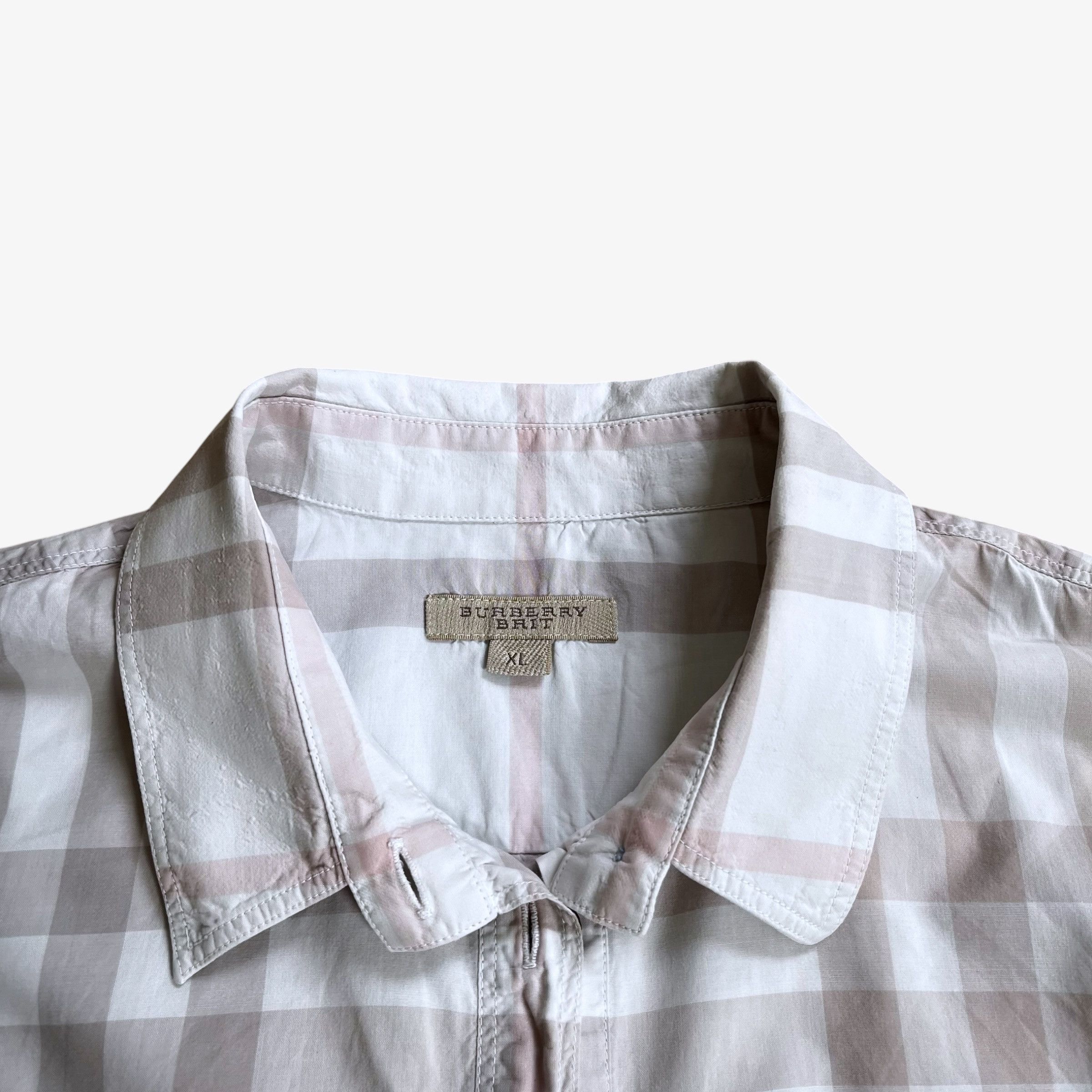 Burberry Vintage Y2K Women's Burberry White & Pink Nova Check Shirt Size M / US 6-8 / IT 42-44 - 2 Thumbnail