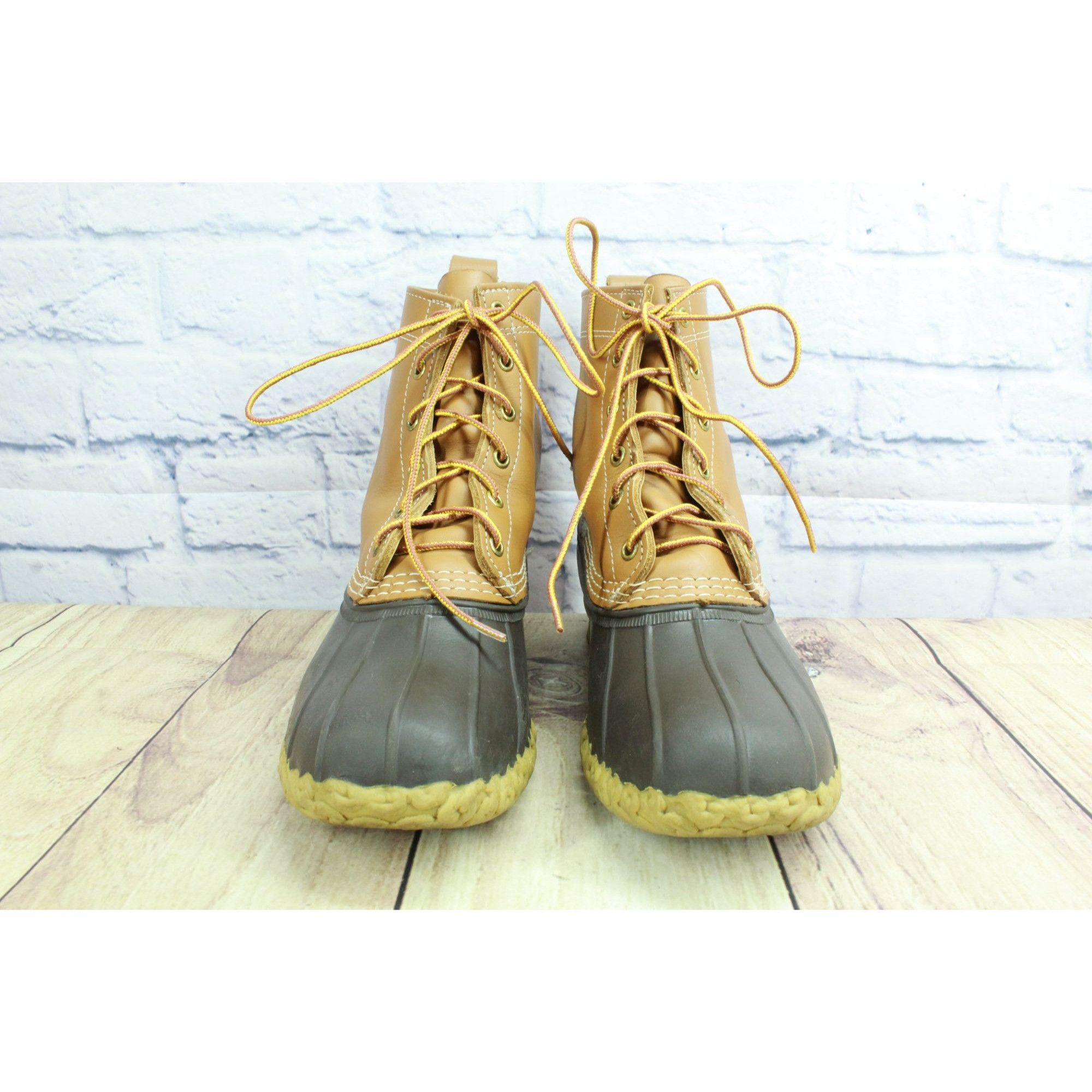 L.L. Bean × Leather LL Bean Women's Leather 8" Insulated Ankle Duck Boots 9 M Size US 9 / IT 39 - 4 Thumbnail