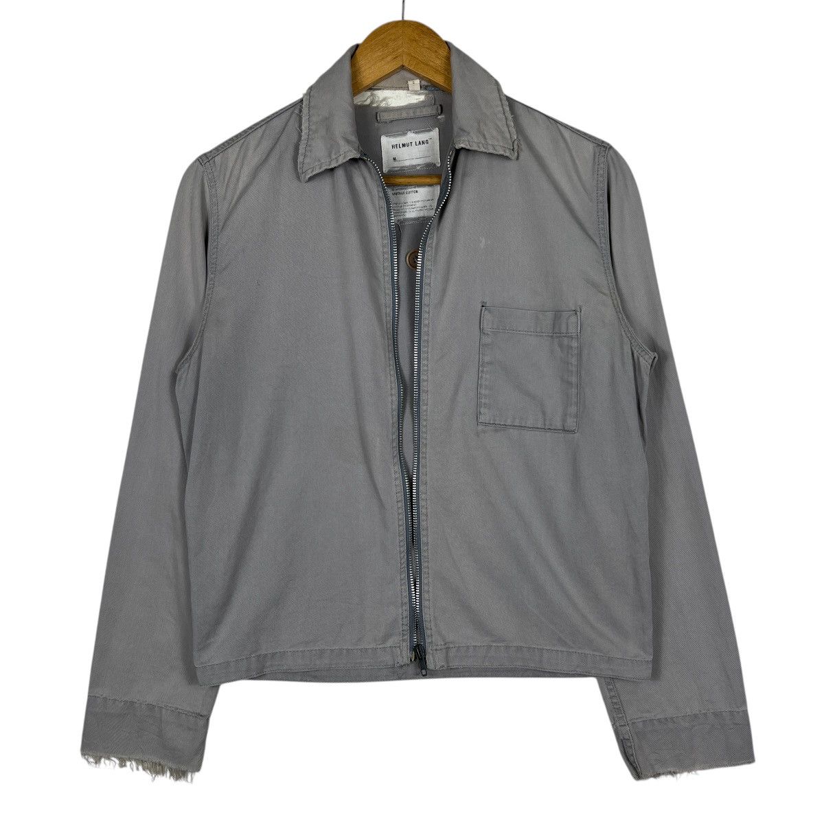 Helmut Lang 🔥 S00 Helmut Lang Distress Blouson Jacket Made In Italy Size US M / EU 48-50 / 2 - 3 Thumbnail