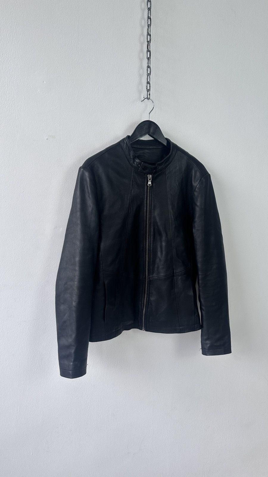 IKKS IKKS Lambskin Leather Jacket Cafe Racer Moto Biker Bomber L Size US L / EU 52-54 / 3 - 7 Thumbnail