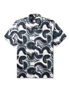 Club Monaco SLIM-FIT BUTTON-DOWN COLLAR PRINTED COTTON-RIPSTOP SHIRT Size US L / EU 52-54 / 3 - 1 Thumbnail