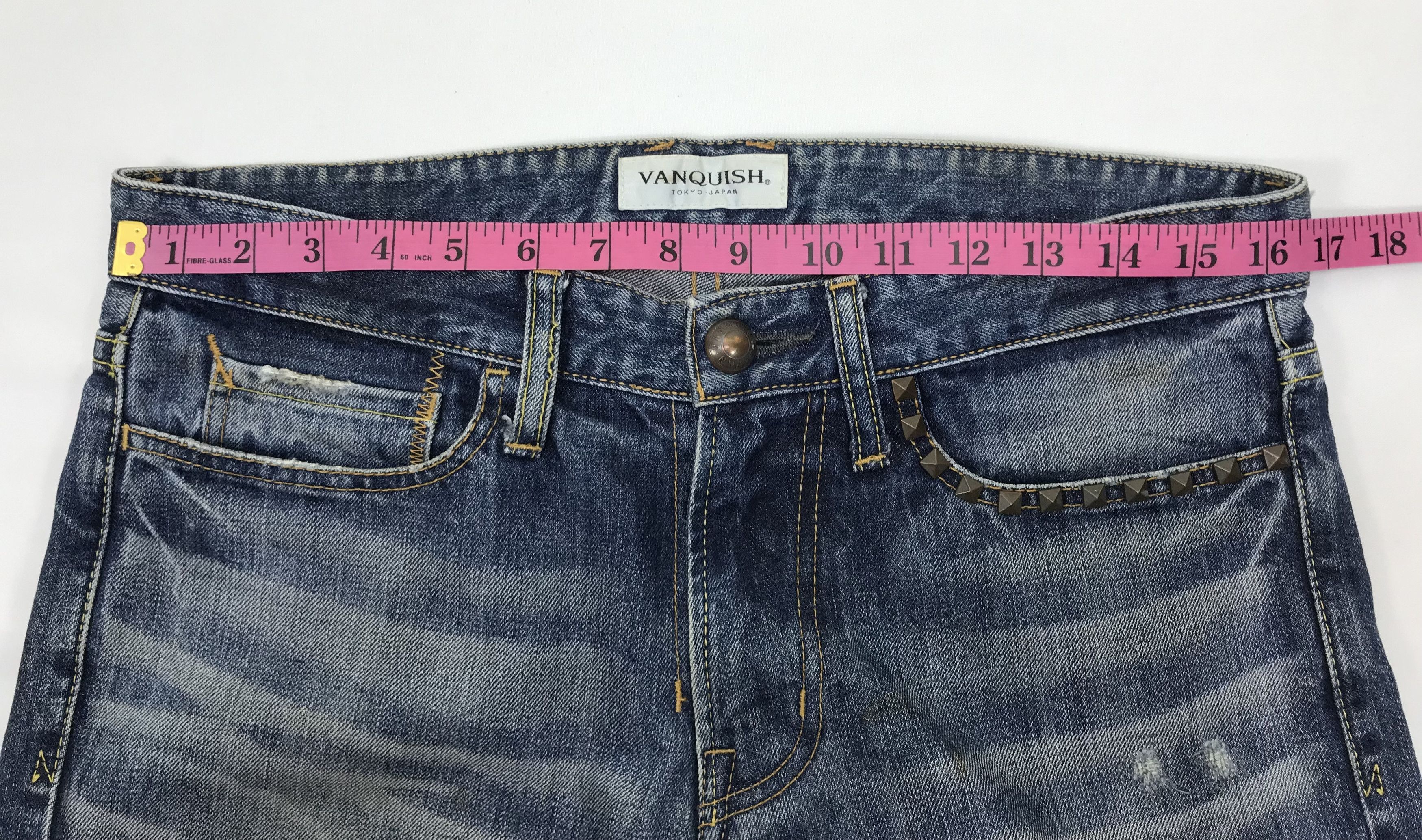 Vanquish Vanquish Japan Blue Wash Studded Jeans Size US 32 / EU 48 - 13 Thumbnail