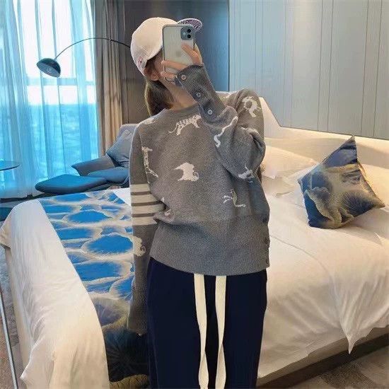 Thom Browne Thom Browne Wool sweater knitwear Size US XL / EU 56 / 4 - 4 Thumbnail