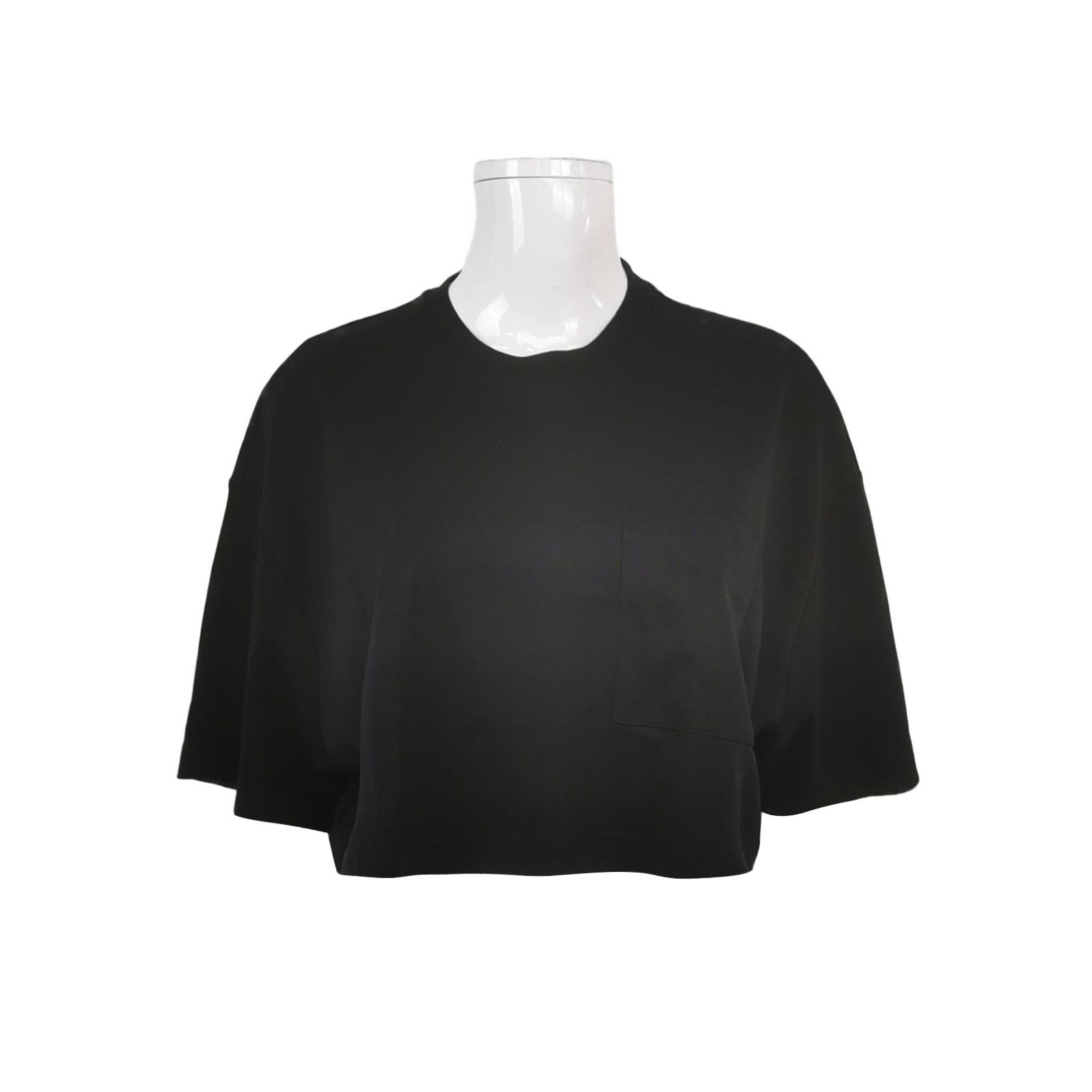 Prada Prada Classic Black Cotton T-Shirt Size S 0089 Size S / US 4 / IT 40 - 1 Thumbnail