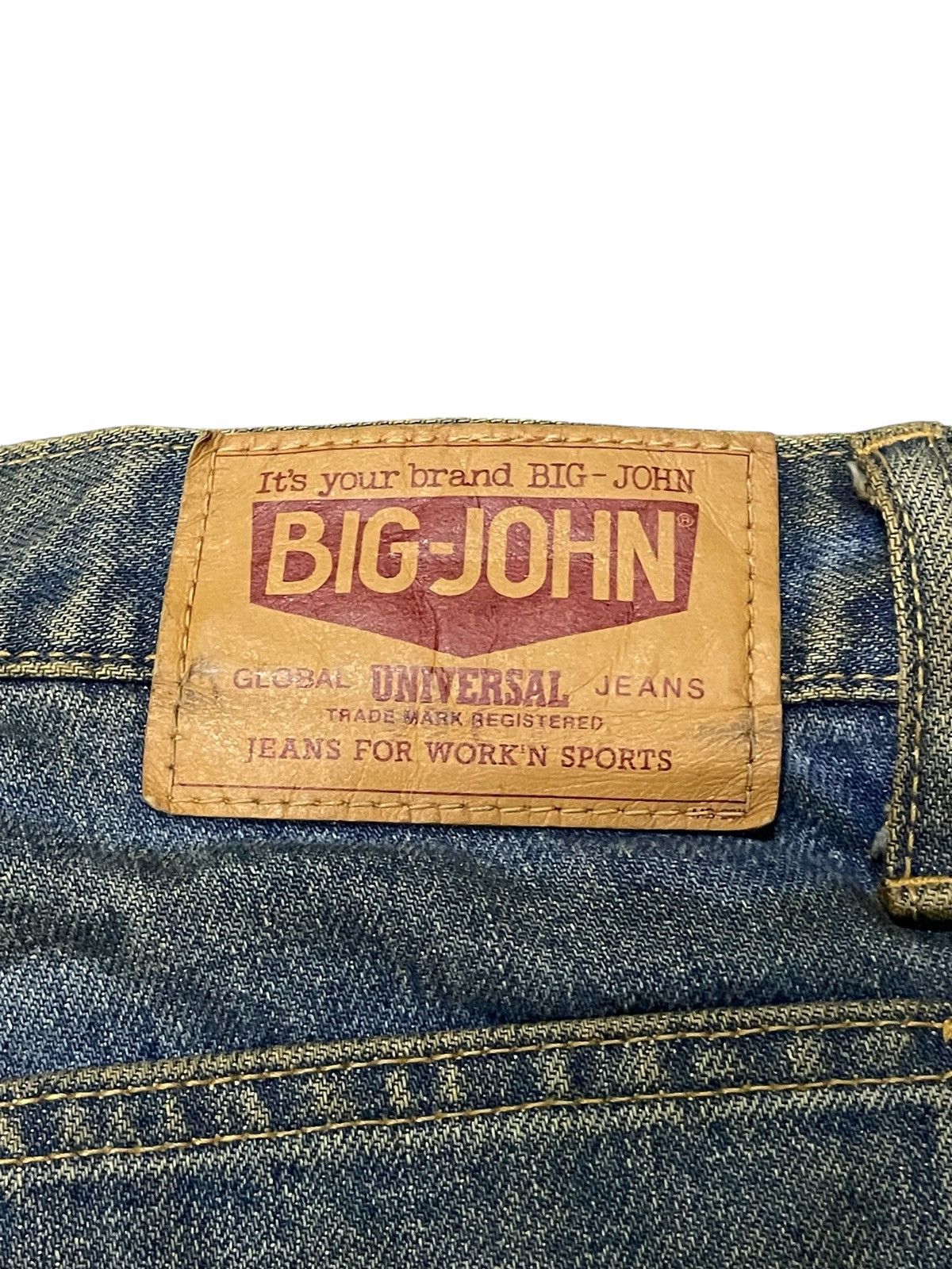 Big John × If Six Was Nine × Le Grande Bleu (L.G.B.) Vintage Big John Bell Bottom Rusty Muddy Wash Flare Jeans Size US 30 / EU 46 - 15 Thumbnail