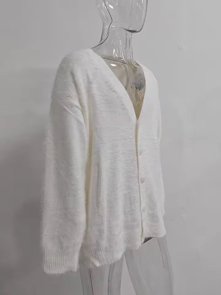 Japanese Brand Hirasawa x natsu White Knit Cardigan Sweater Size US XXL / EU 58 / 5 - 3 Thumbnail