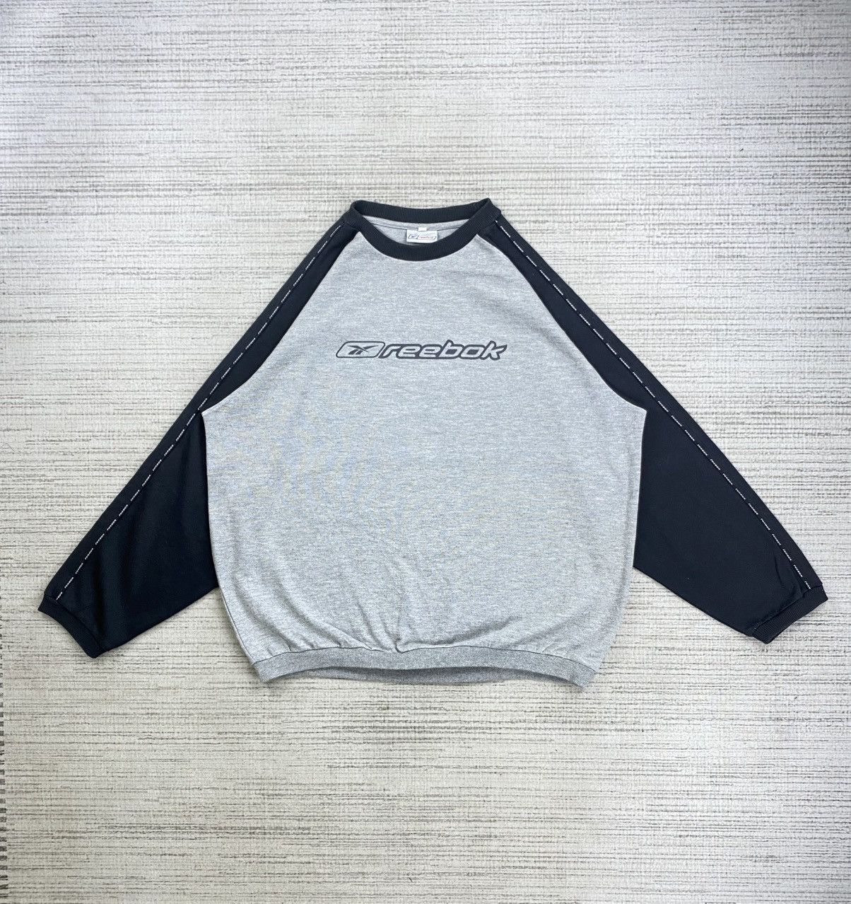 Japanese Brand × Reebok × Vintage Vintage 90s Reebok Spellout Longsleeve Sweatshirt Size US XL / EU 56 / 4 - 1 Thumbnail