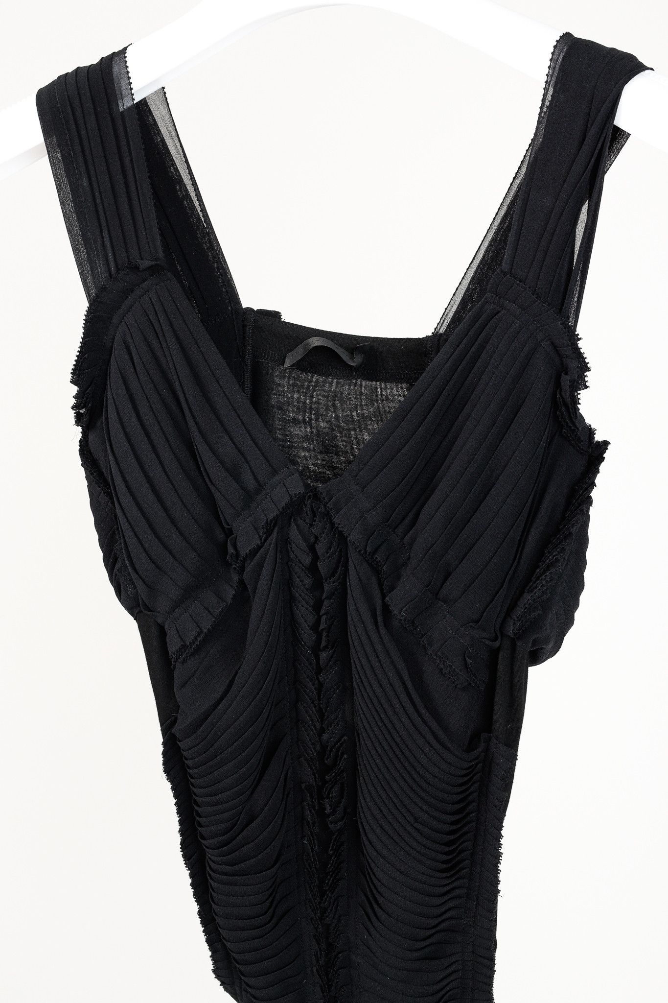 Donna Karan Donna Karan Pleat Appliqué Silk Sleeveless Corsetry Blouse Size M / US 6-8 / IT 42-44 - 4 Thumbnail