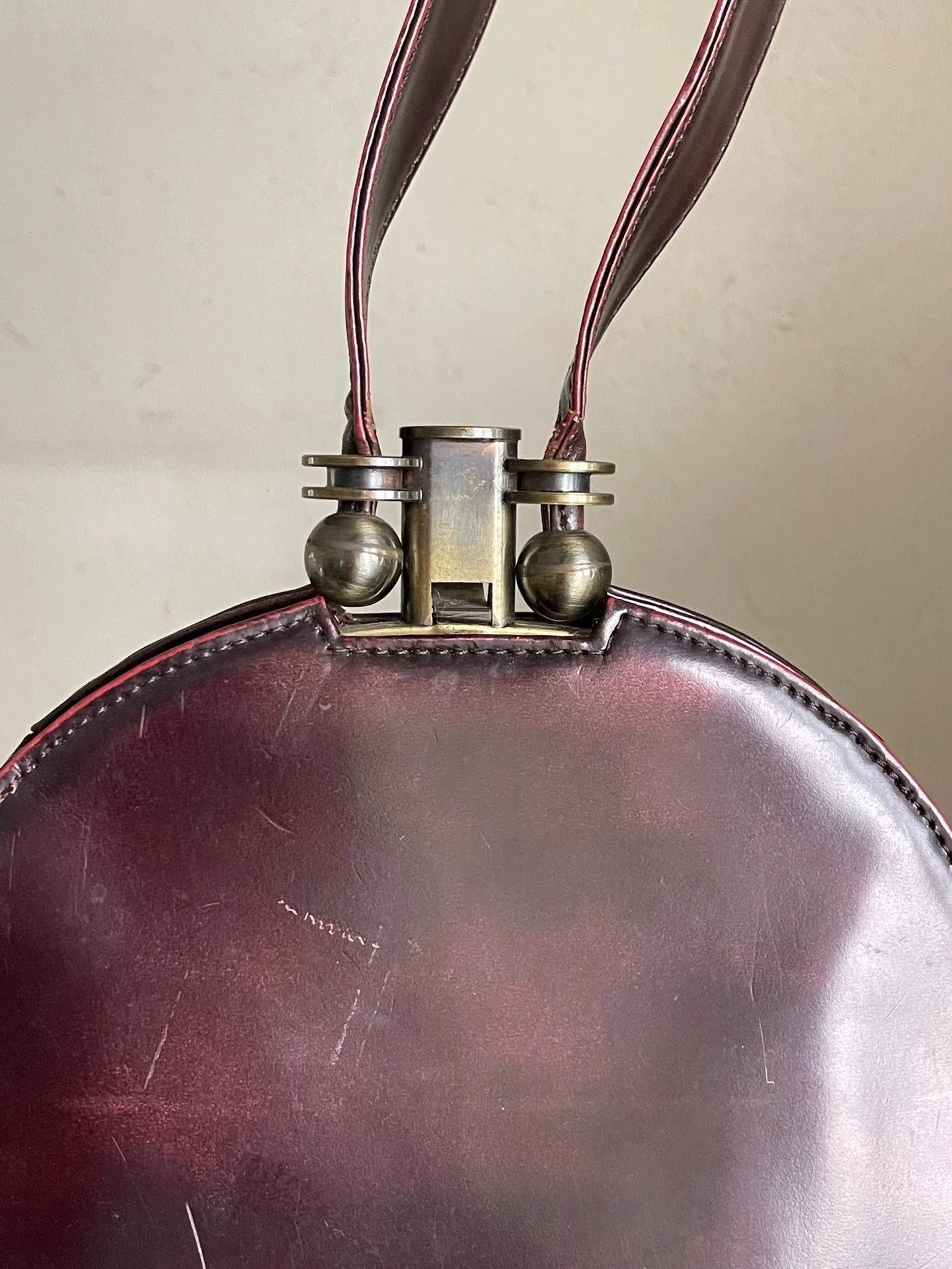 Jean Paul Gaultier JPG Women's Wine Red Leather Small Handbag Size ONE SIZE - 4 Thumbnail