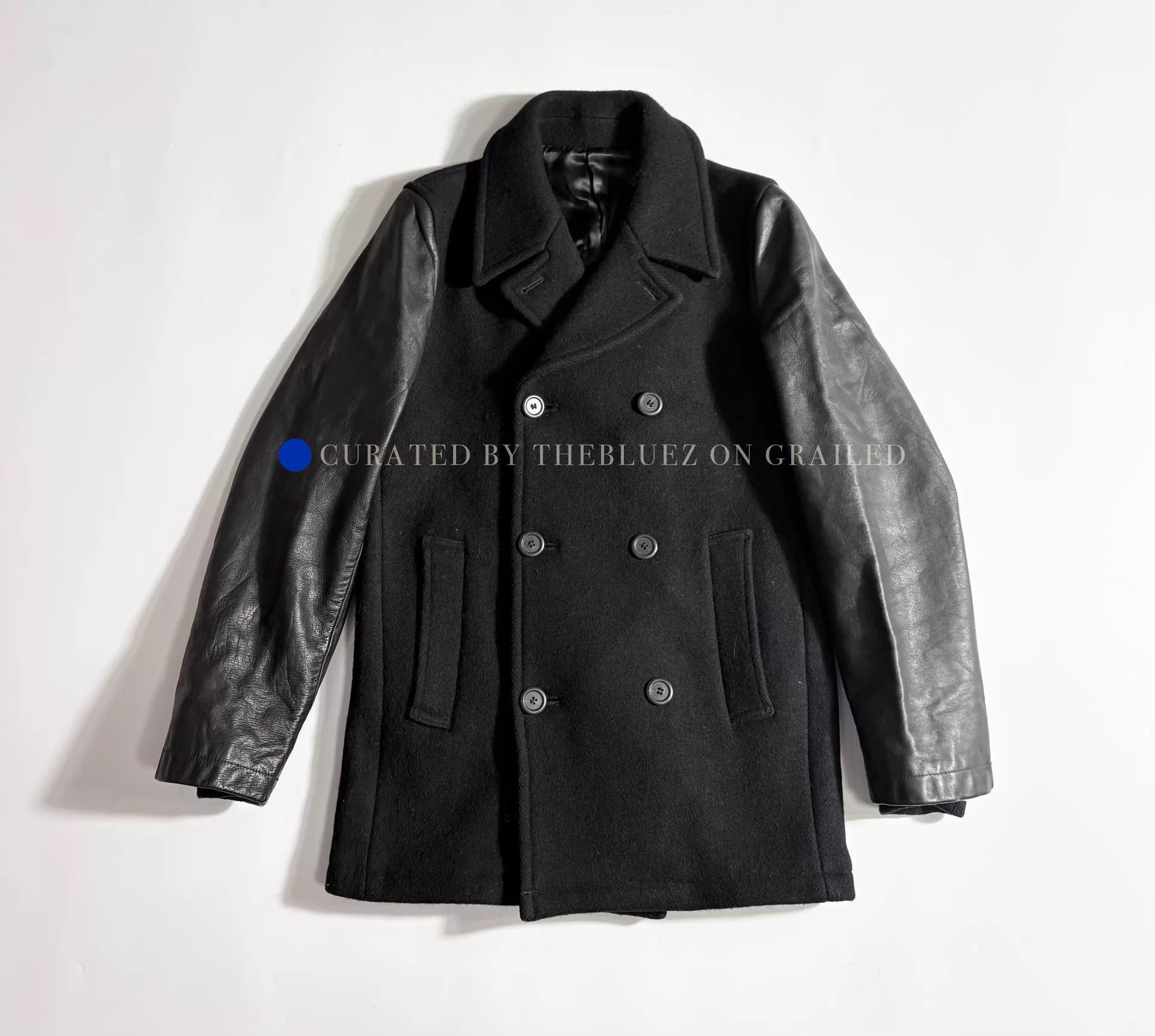 PHIGVEL MAKERS & Co. Sleek Black Jacket with Leather Sleeves Size US M / EU 48-50 / 2 - 1 Thumbnail