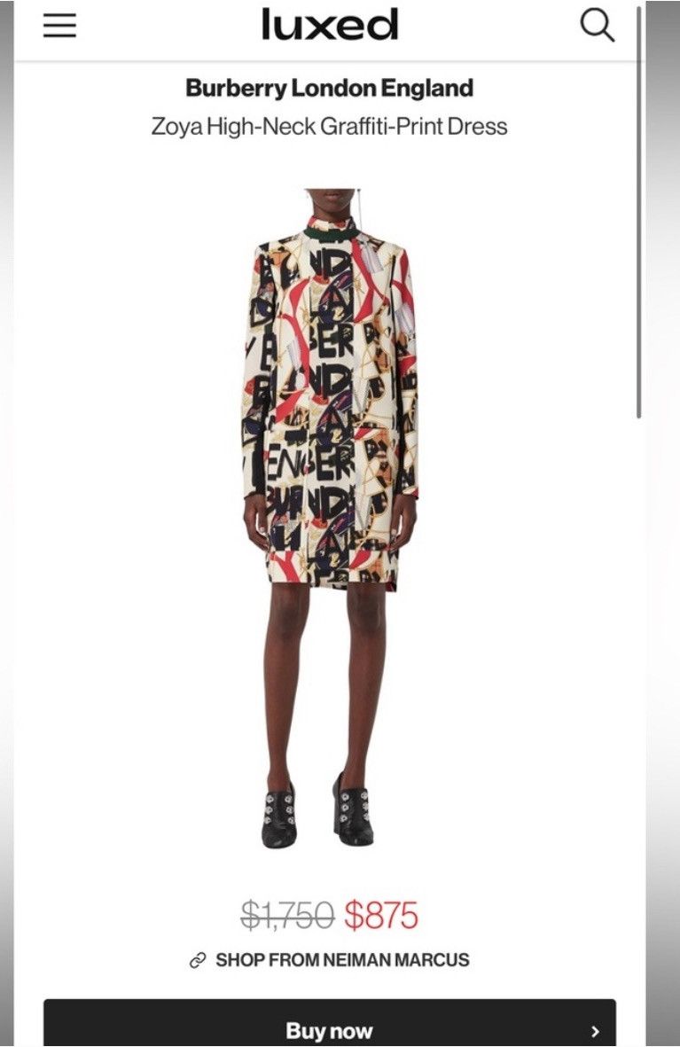Burberry Burberry London Zoya Graffiti Print Mini Dress Silk Wool Size XS / US 0-2 / IT 36-38 - 7 Thumbnail