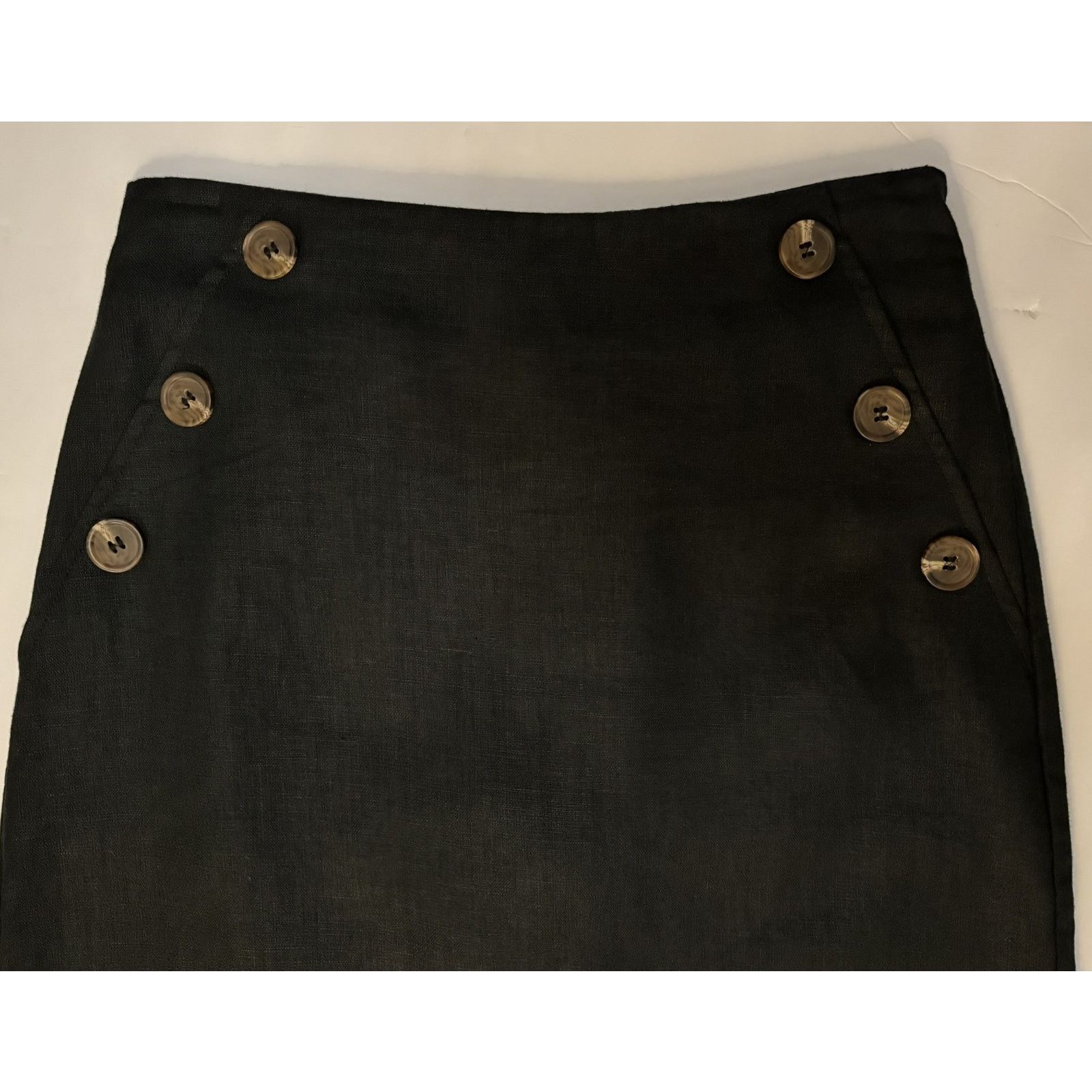 Elie Tahari NWOT Tahari Navy Blue Linen Skirt Skort XS ALine Sailor Mini Size 26" / US 2 / IT 38 - 2 Thumbnail