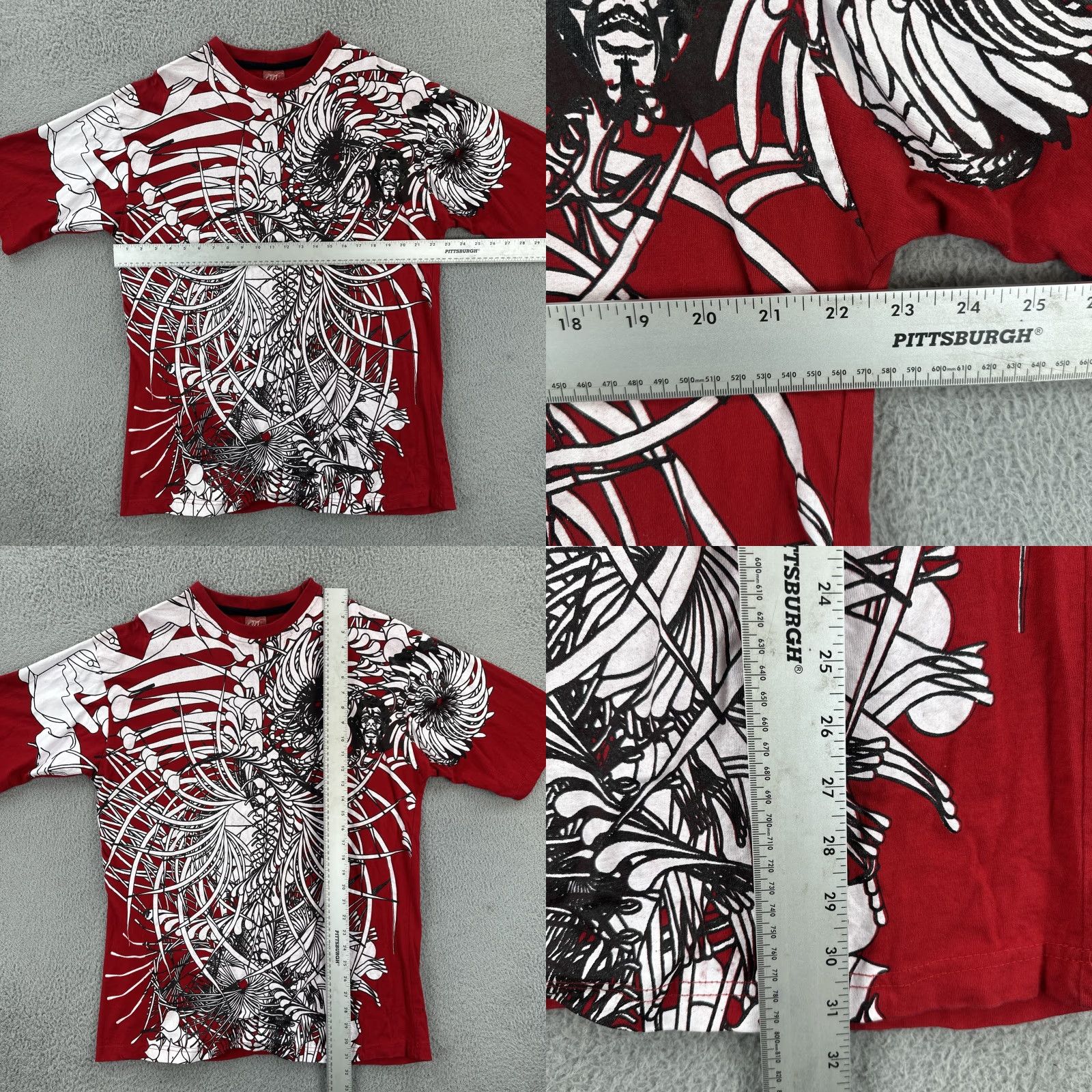 Doublet VINTAGE Bx Men's T-Shirt Red AOP Graphic Print Double Sided Short Sleeve Crew Neck L Size US L / EU 52-54 / 3 - 8 Thumbnail