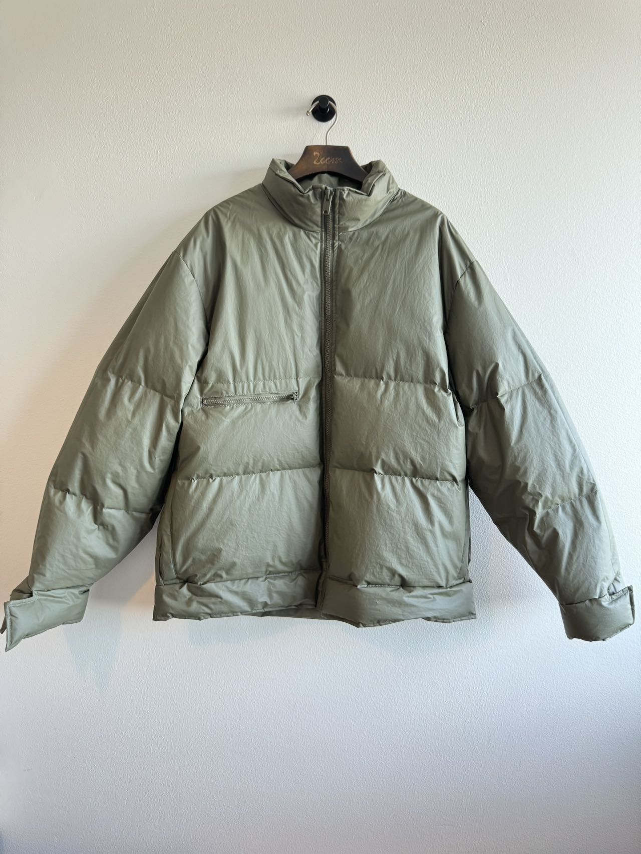 Yeezy Yeezy Season 3 Military Green Waxed Down Jacket Size US L / EU 52-54 / 3 - 3 Thumbnail