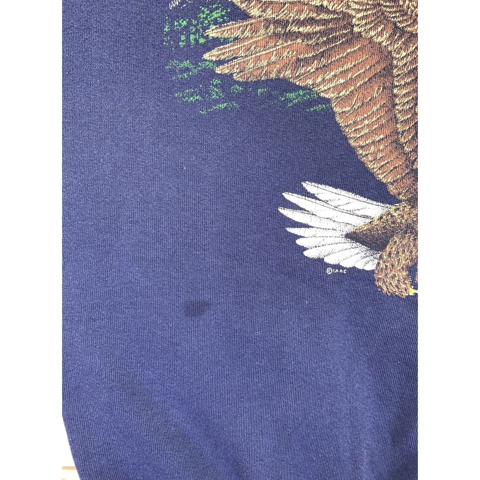 American Apparel VINTAGE Fairbanks Alaska Bald Eagle Mens Blue Graphic Sweatshirt-Large-USA Made Casual Everyday Cotton Blend Size US L / EU 52-54 / 3 - 3 Thumbnail