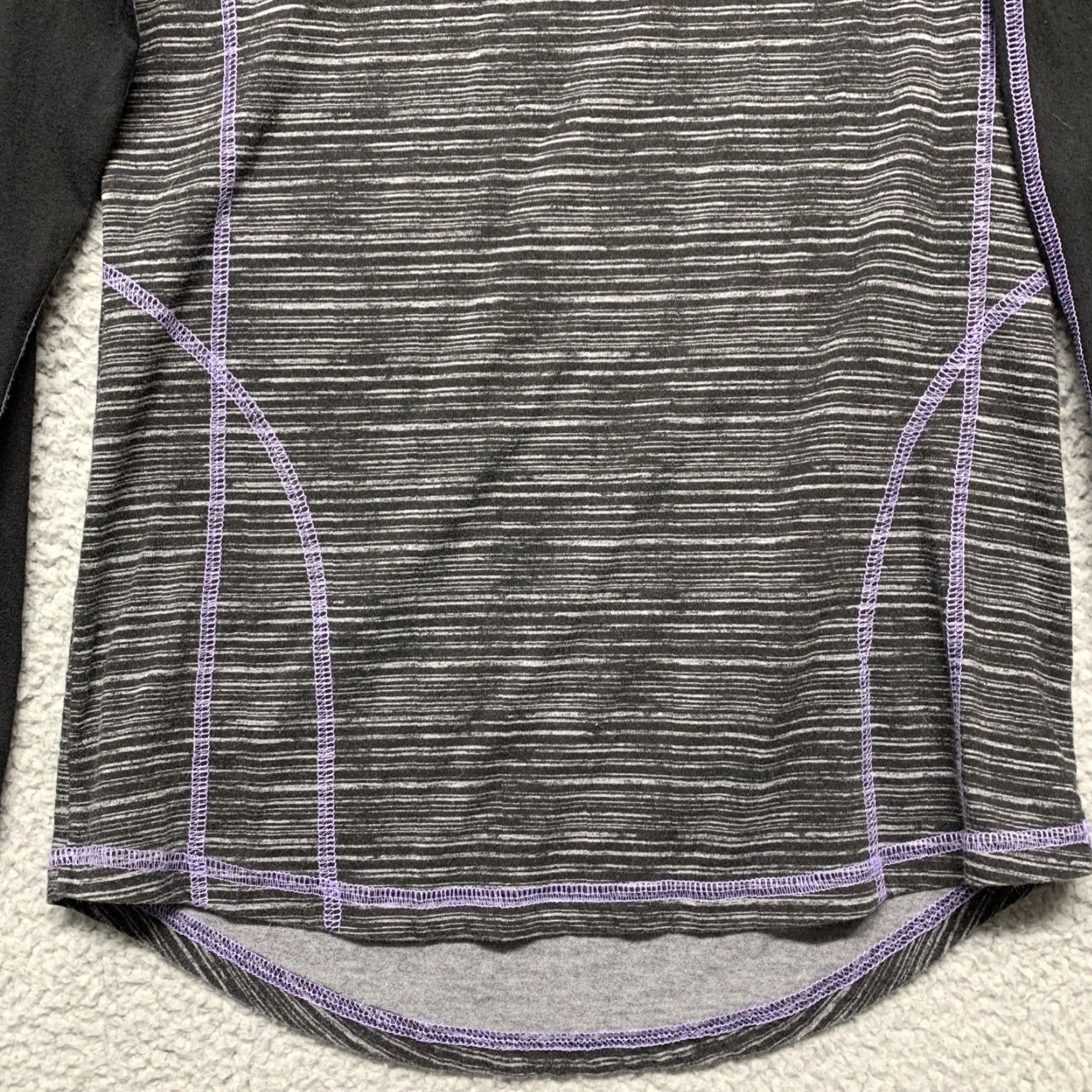 Tek Gear Tek Gear Dry Tek Athletic Top Womens XS Black Purple Heather Gray Long Sleeve Shirt Size XS / US 0-2 / IT 36-38 - 3 Thumbnail