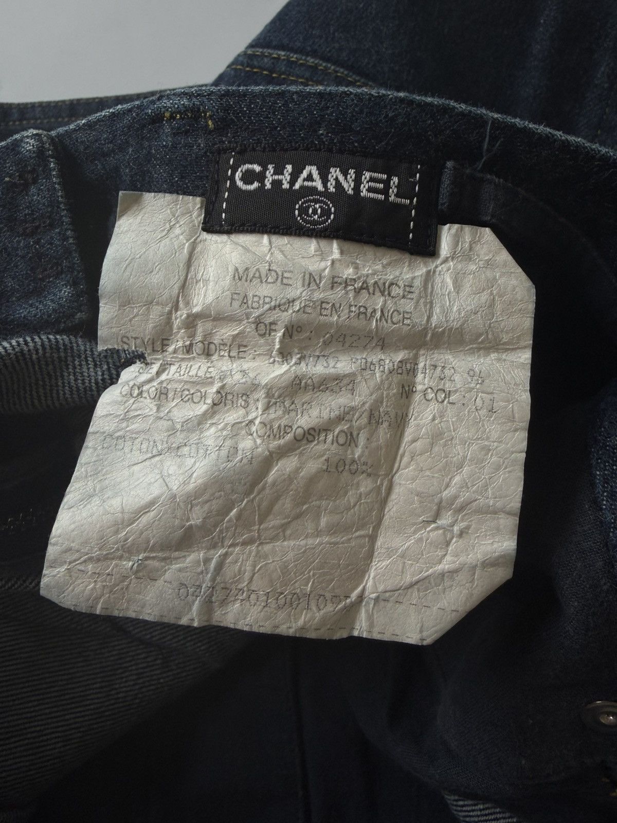 Chanel 1990s-2000s Chanel Indigo Denim Sleeveless Vest & Skirt Set Size XS / US 0-2 / IT 36-38 - 13 Thumbnail