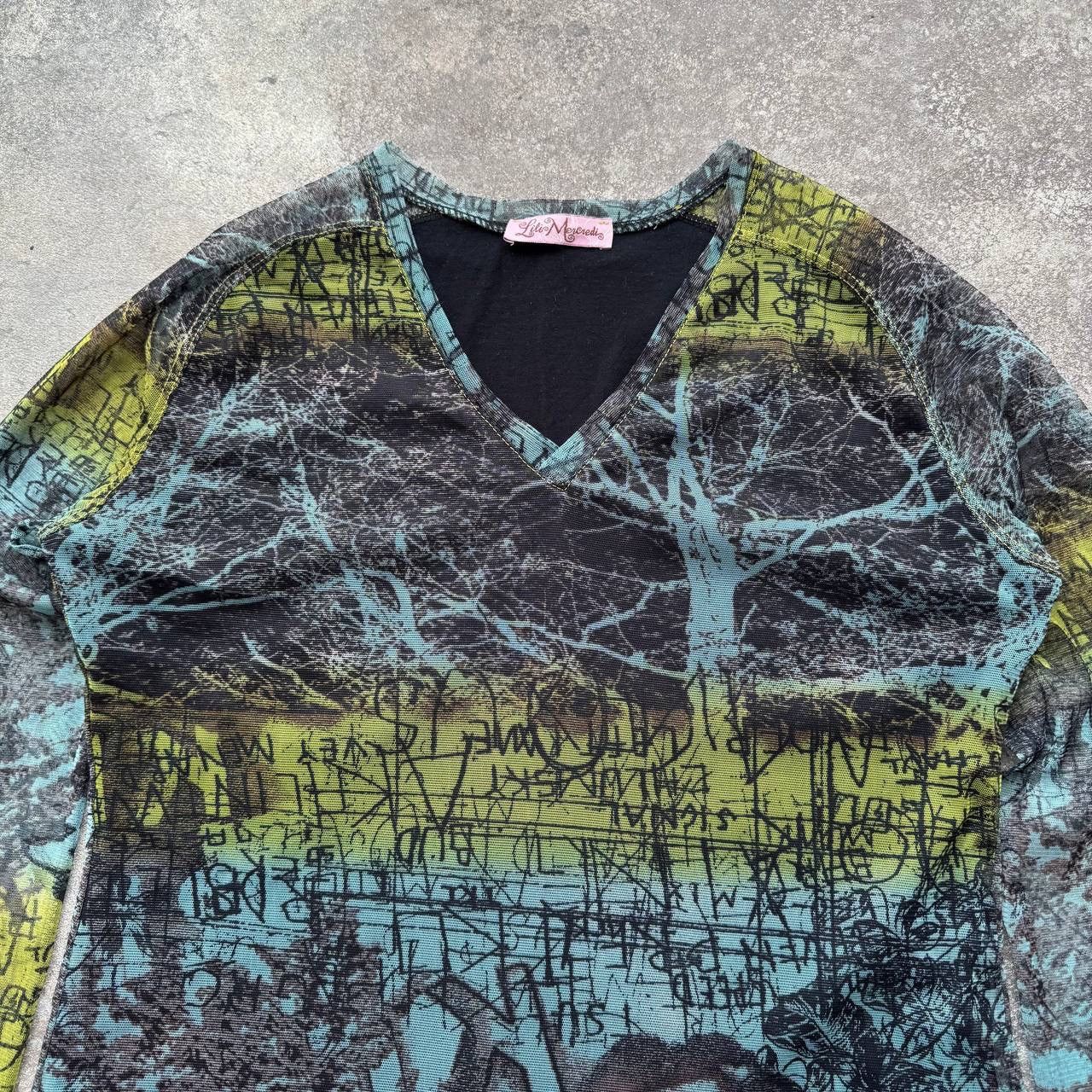 20471120 × Japanese Brand × Vintage Amazing Mesh Long Sleeve Top (Jean Paul Gaultier Style) Size M / US 6-8 / IT 42-44 - 3 Thumbnail
