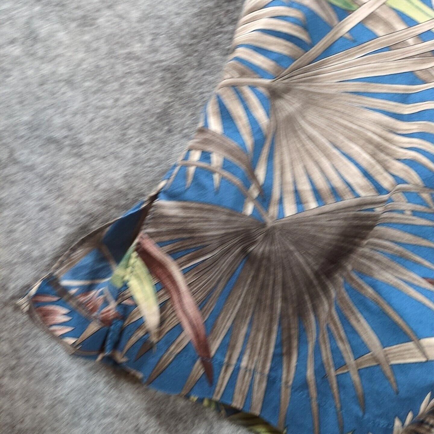 Tori Richard VTG Tori Richard Men Hawaiian Shirt L Blue Leaf Cotton Lawn Size US L / EU 52-54 / 3 - 5 Thumbnail