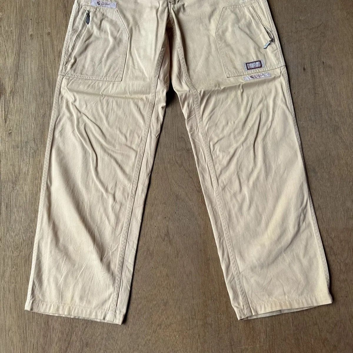 Karl Helmut W29 L31🔥VINTAGE KARL HELMUT PATCH WORKWEAR BAGGY MADE JAPAN Size US 29 - 6 Thumbnail