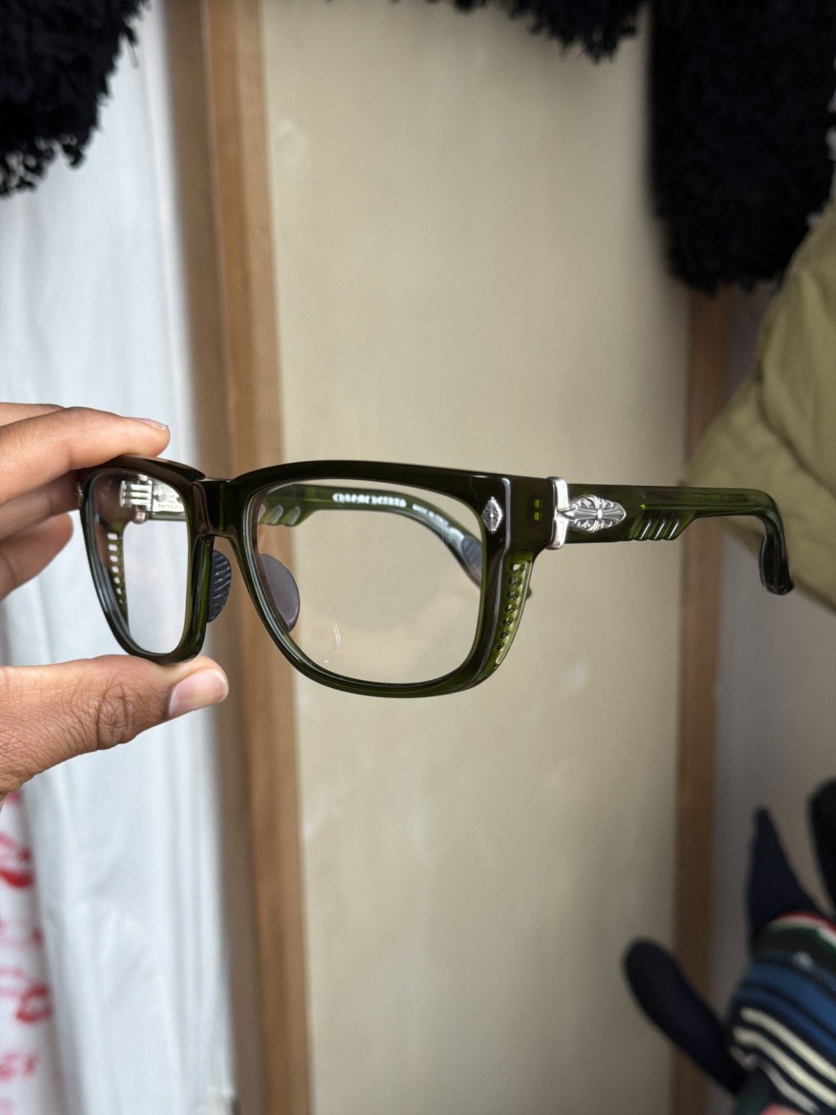 Chrome Hearts Disco stick green sunglasses clear frame Size ONE SIZE - 1 Thumbnail