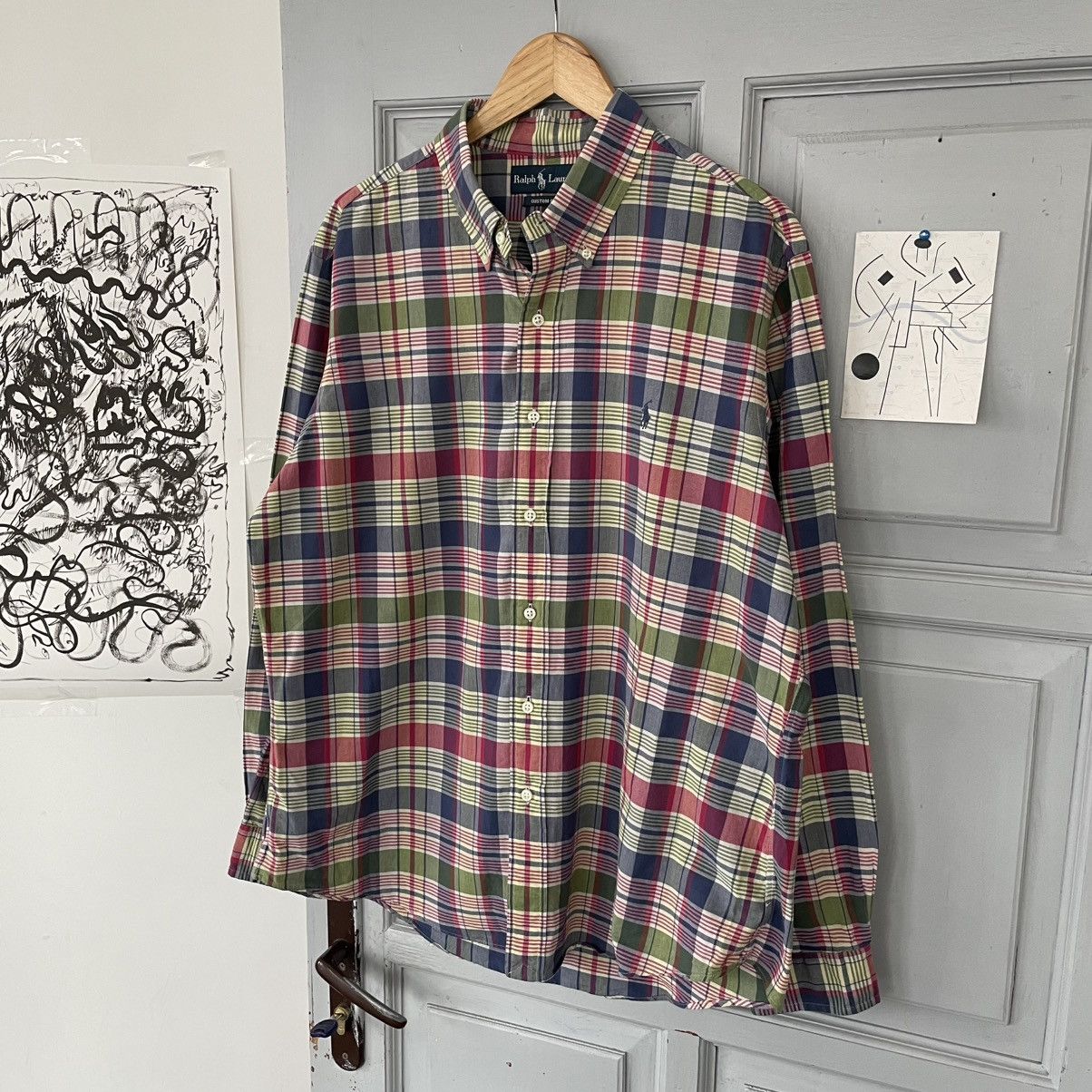 Polo Ralph Lauren × Vintage Vintage 90’s Polo Ralph Lauren Multicoloured Shirt Button up Size US XL / EU 56 / 4 - 2 Thumbnail