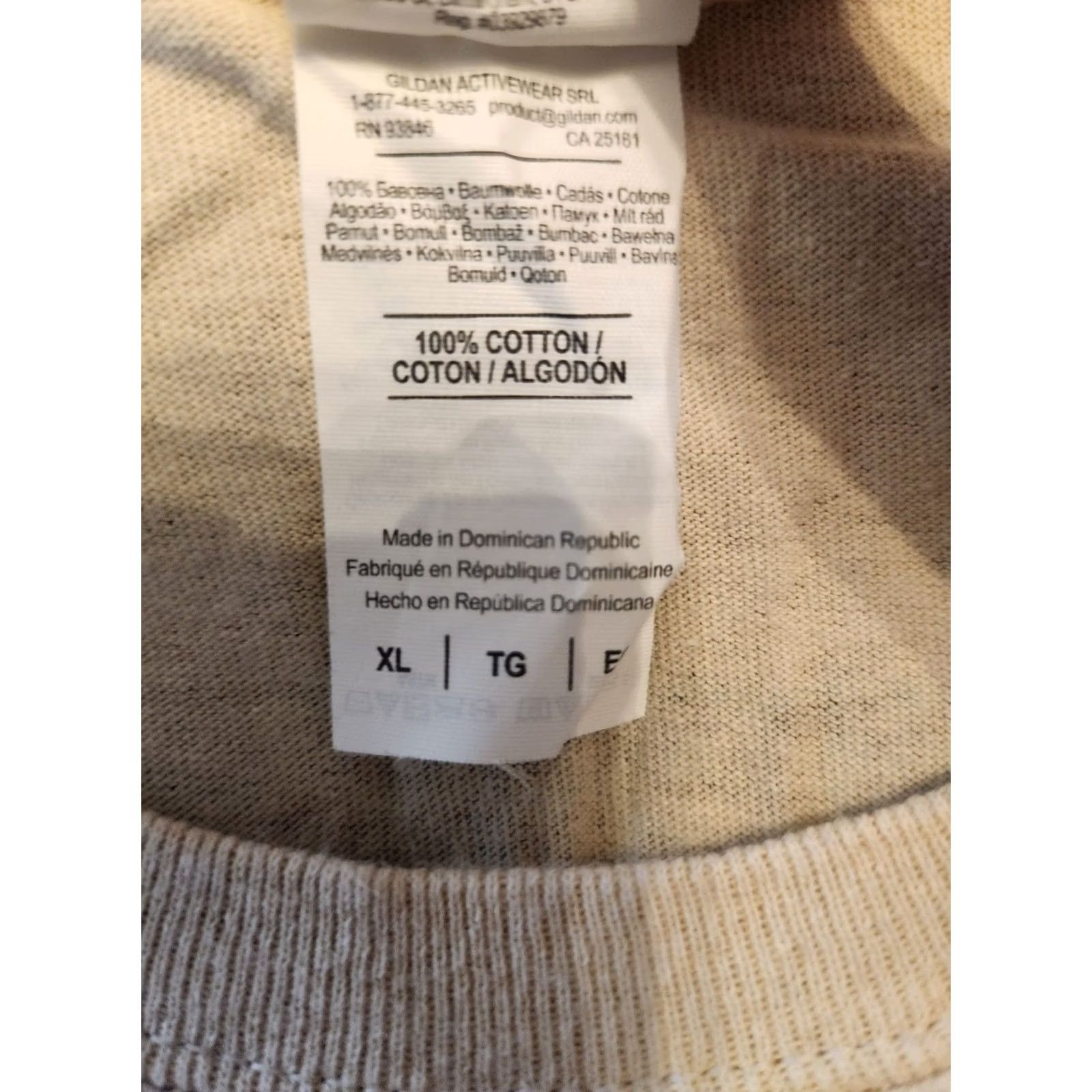 Gildan Logic No Pressure T-Shirt Beige Short Sleeve Double Sided XL Mens Size US XL / EU 56 / 4 - 5 Thumbnail