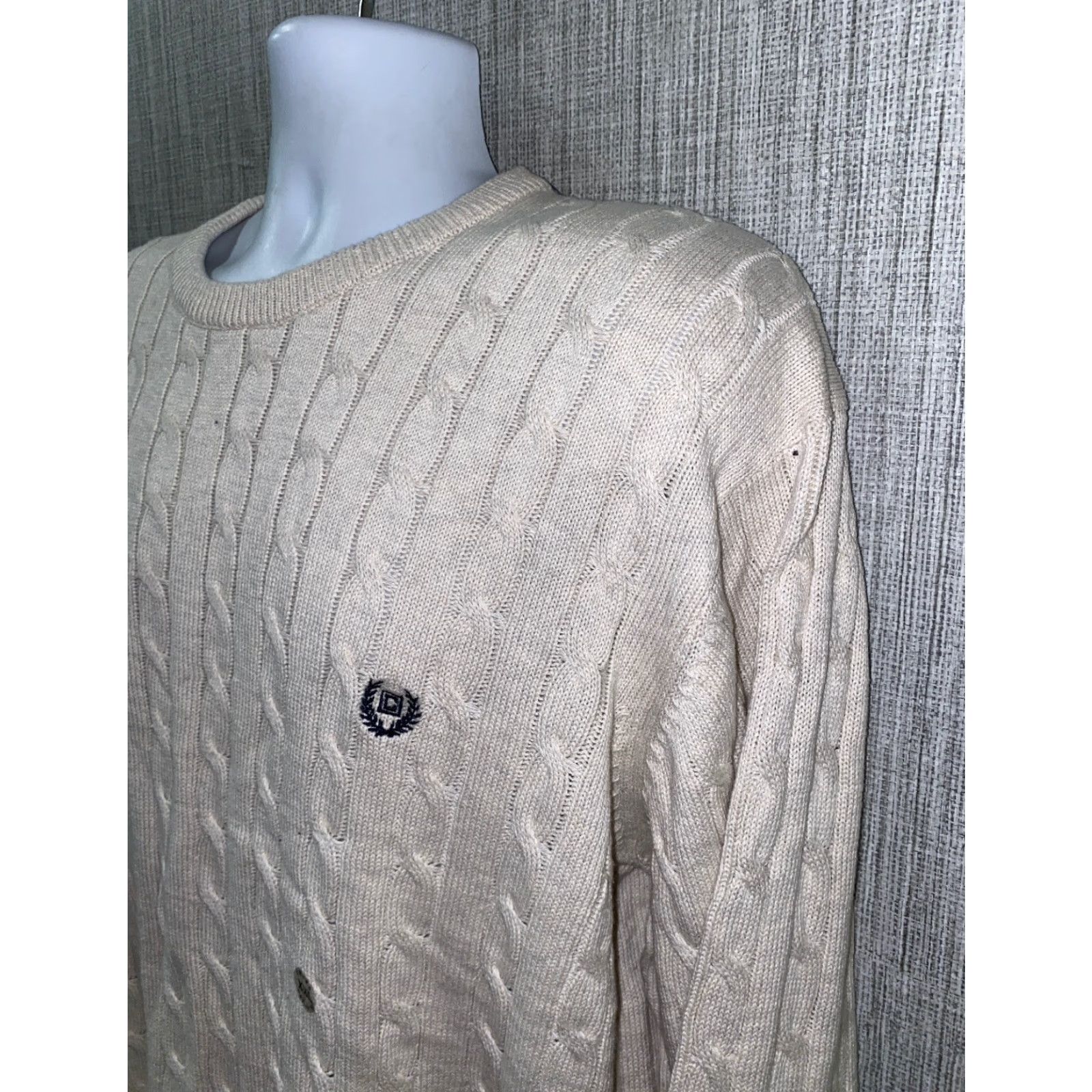 Chaps Chaps Sweater Beige Cotton Crewneck Size 2XL Men New Size US XXL / EU 58 / 5 - 2 Thumbnail