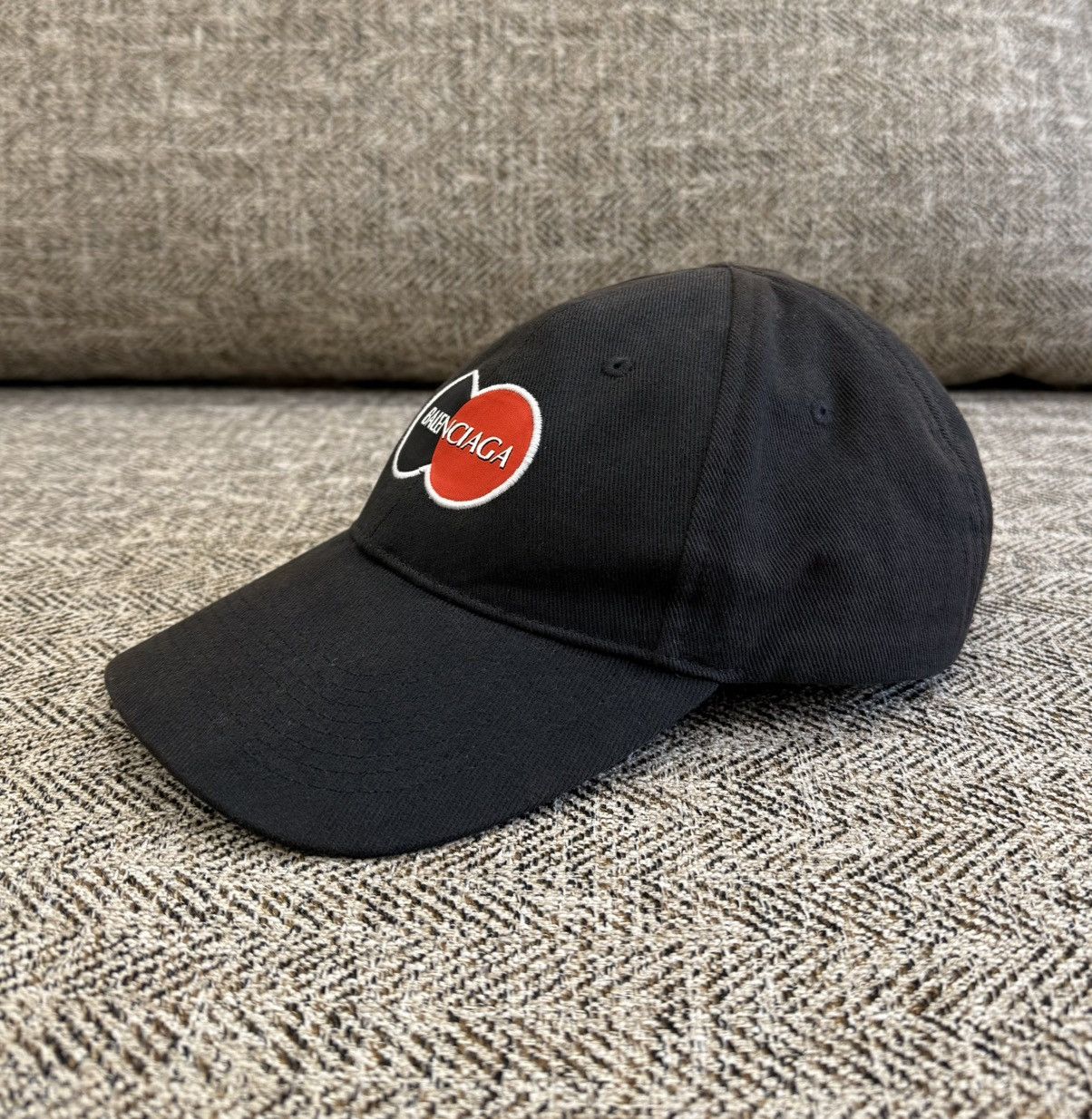 Balenciaga Balenciaga Mastercard Logo Baseball Cap Black Hat Size ONE SIZE - 6 Thumbnail