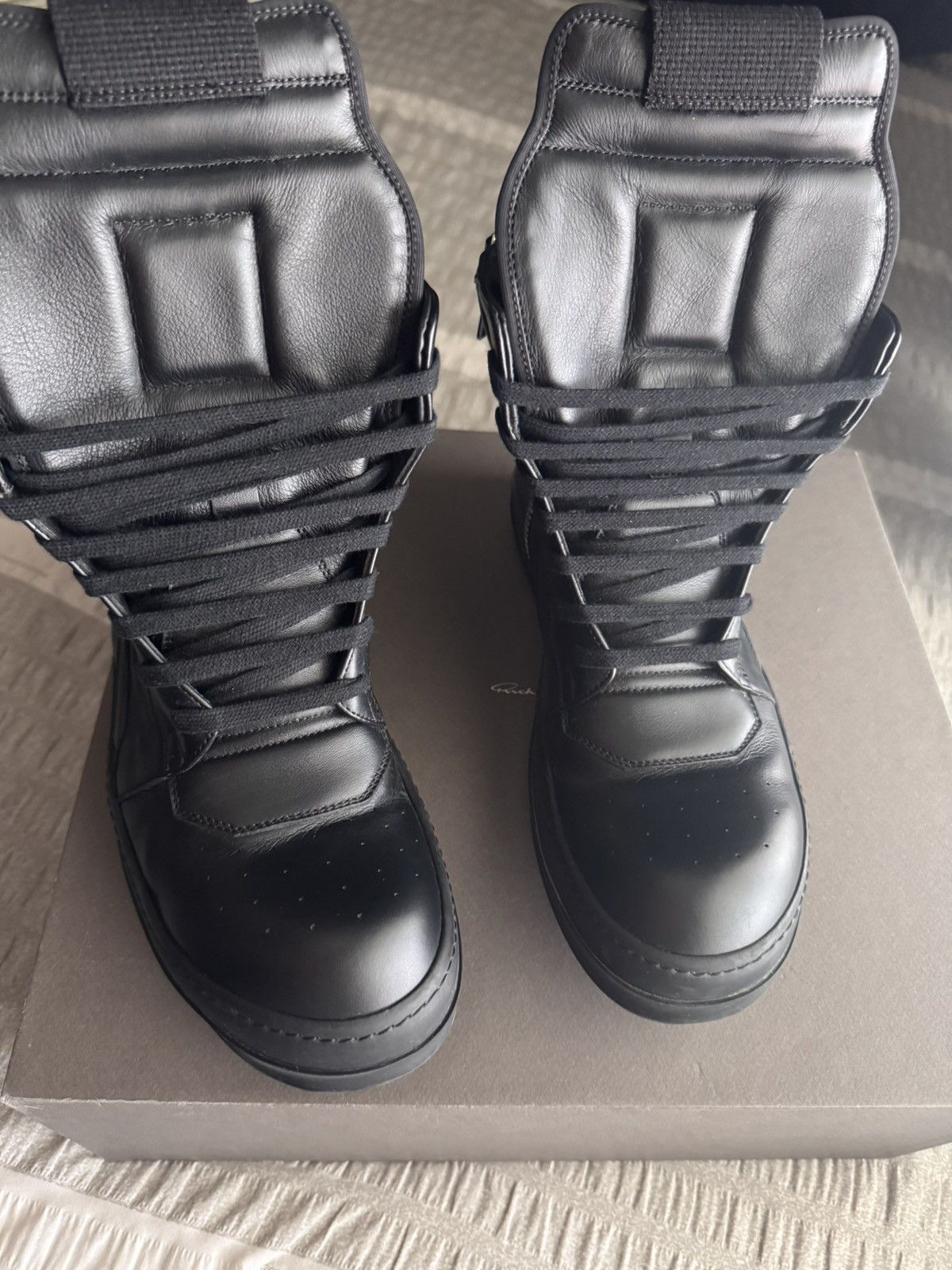 Rick Owens Rick Owens Triple Black Geobaskets Size US 8 / EU 41 - 2 Thumbnail
