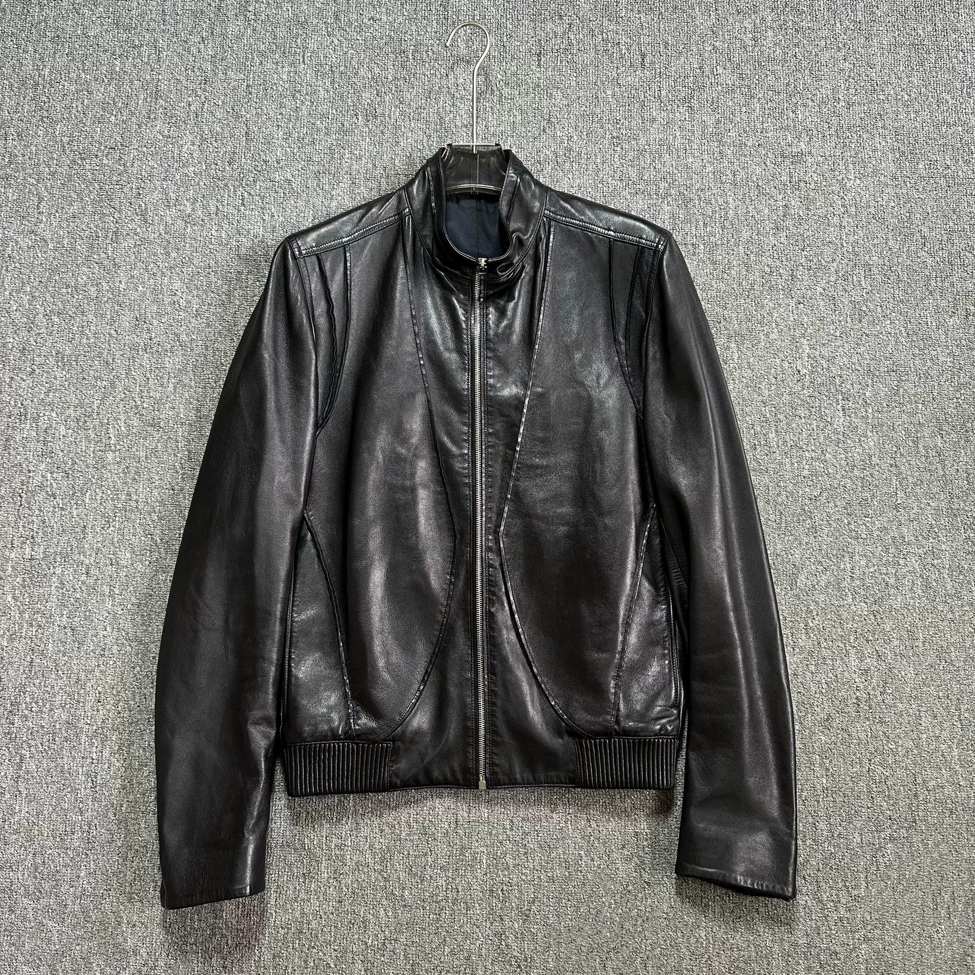 Dior × Hedi Slimane Dior Homme 07ss Runway Leather Jacket EU 48