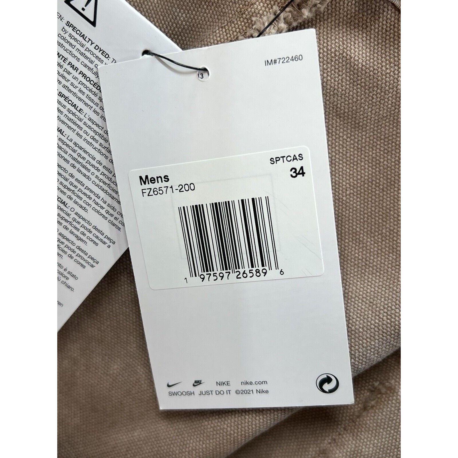 Nike Nike Life Men’s P44 Hemp Cargo Shorts Size 34 FZ6571-200 Size US 34 / EU 50 - 4 Thumbnail