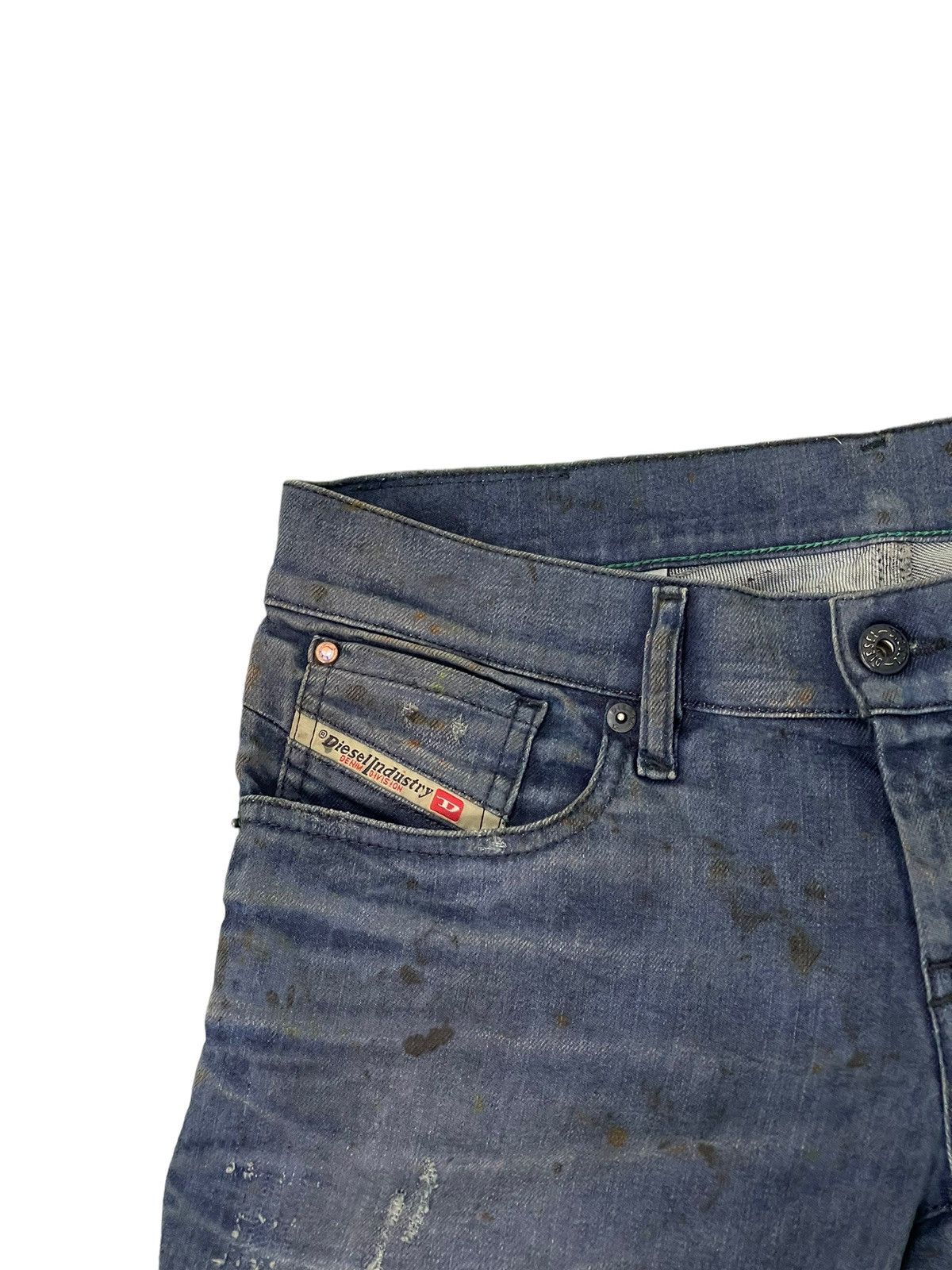 Diesel Skinny Jeans Diesel Gettleg Distress Paint Splash 6🟦2 Size US 29 - 10 Thumbnail