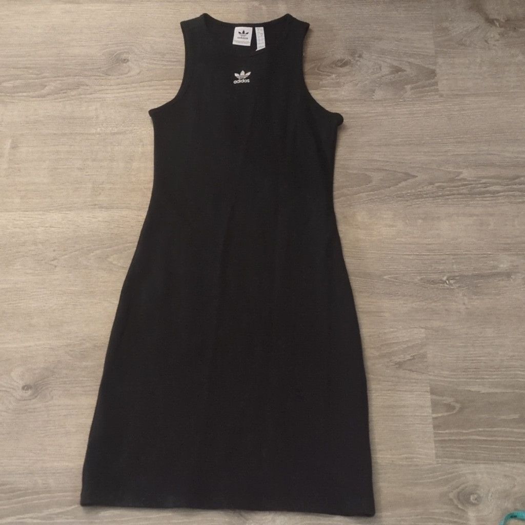 Adidas Adidas black rib tank dress size small Size S / US 4 / IT 40 - 1 Thumbnail