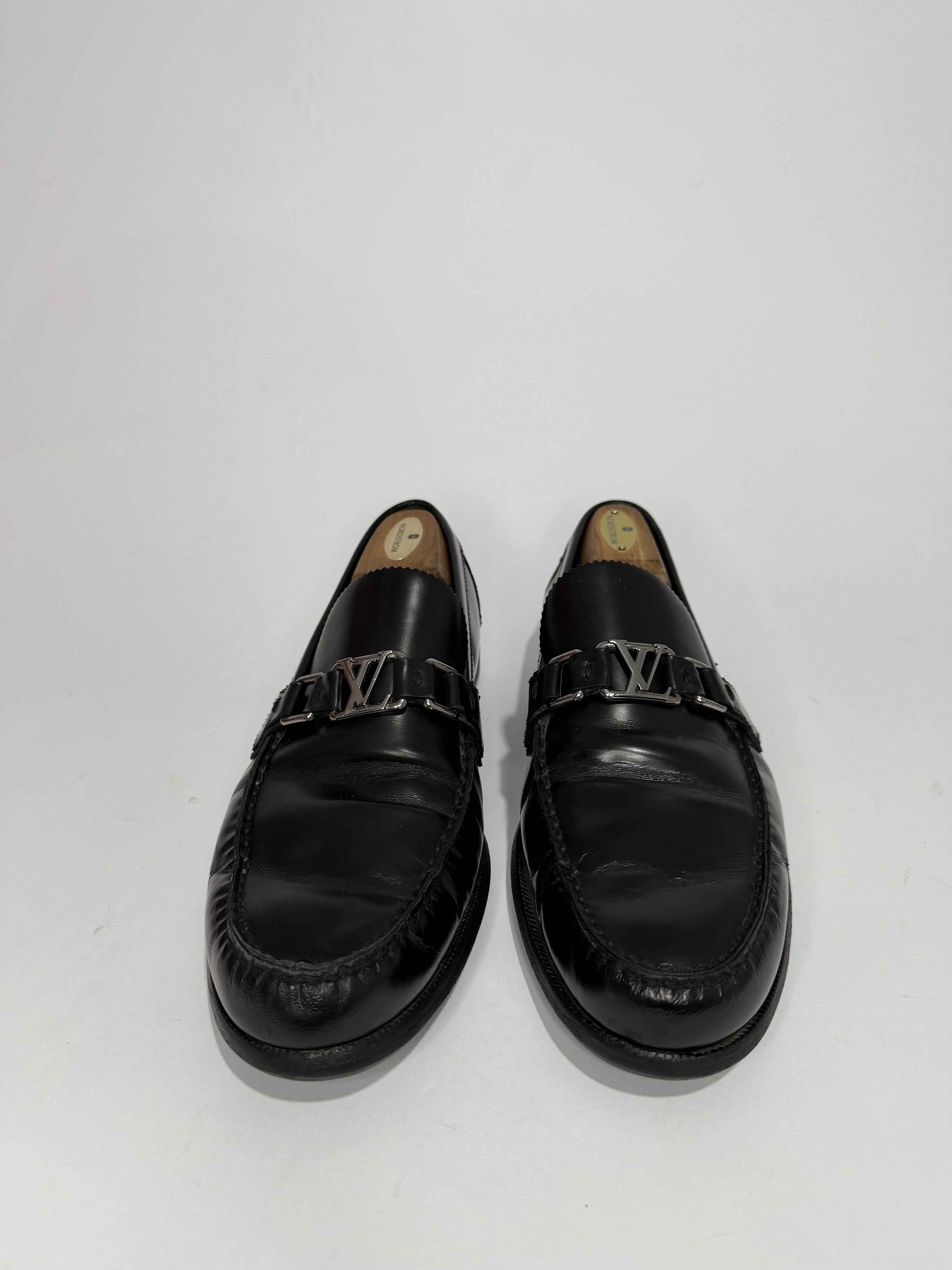 Louis Vuitton Louis Vuitton Black Glossy Leather Dress Loafers Size US 9.5 / EU 42-43 - 2 Thumbnail