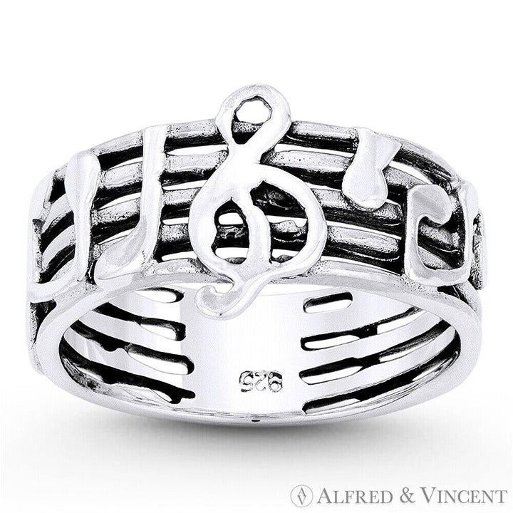 Other G-Clef, Musical Notes, & Staves Band in .925 Sterling Silver Size ONE SIZE - 1 Preview