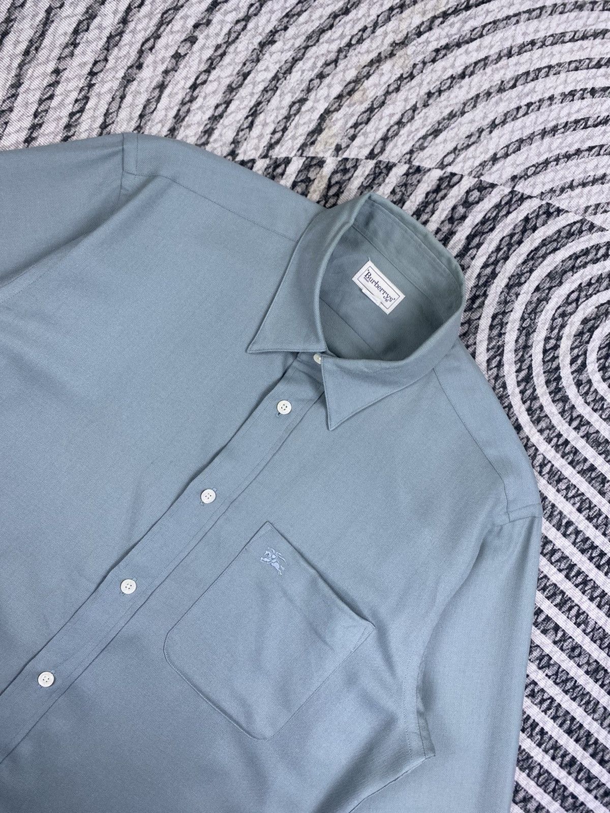 Burberry 🔥Vintage 80s Burberrys Casual Button Ups Wool Shirt Size US M / EU 48-50 / 2 - 7 Thumbnail