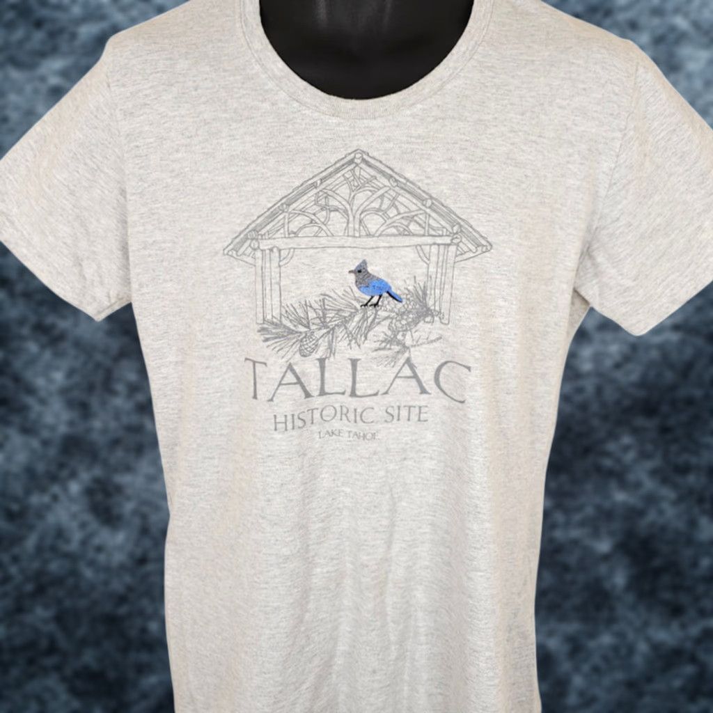 Port & Company Port & Company Tallac Historic Site T Shirt Womens Large Gray Lake Tahoe Jay Bird Size L / US 10 / IT 46 - 1 Thumbnail