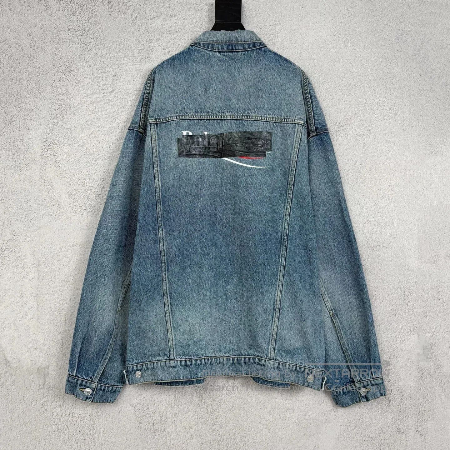 Balenciaga Balenciaga Blue washable denim jacket with wave-blocking d Size US M / EU 48-50 / 2 - 2 Thumbnail