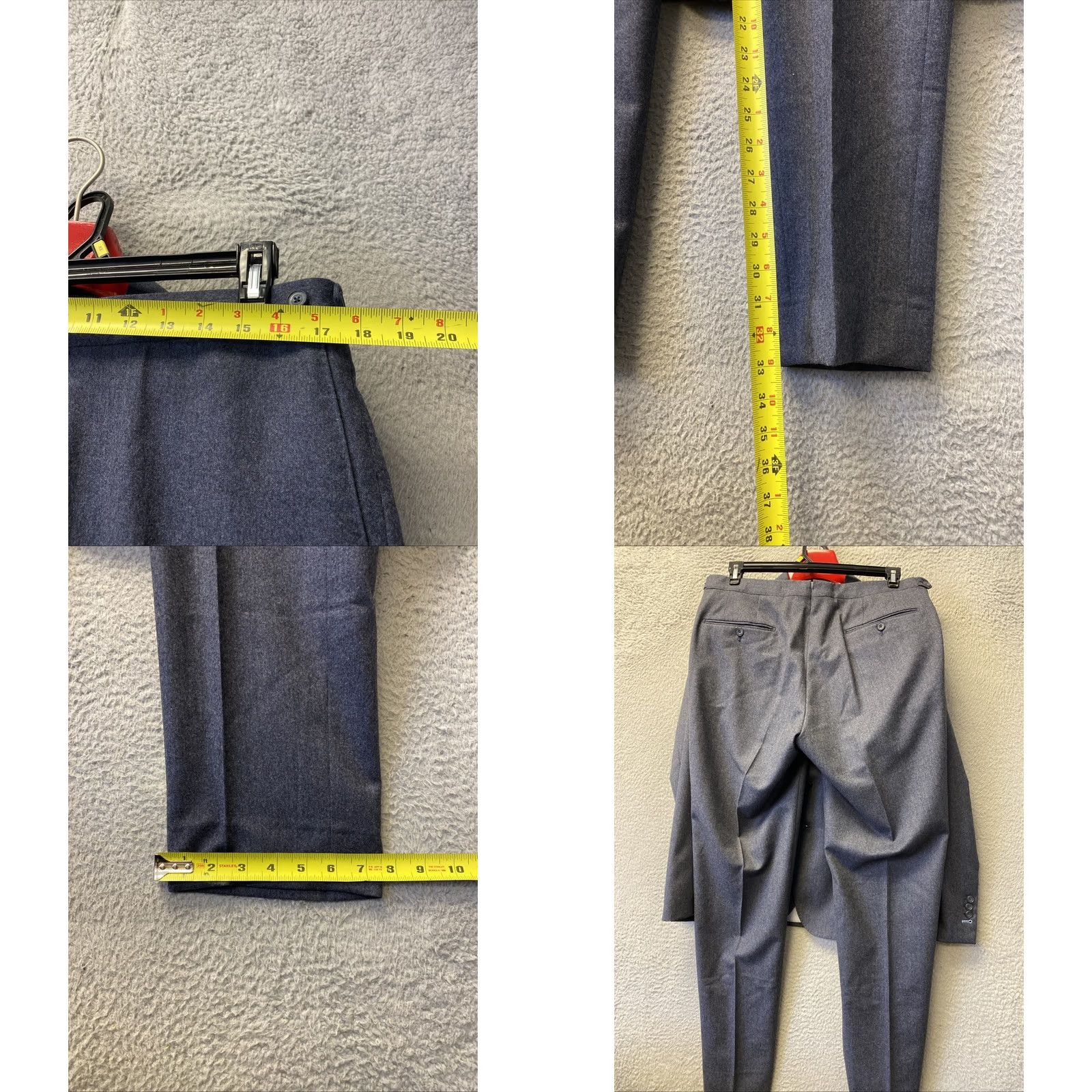 Vintage J Hilburn Suit Men’s 42R Dusty Blue 2 Piece Wool Vitale Barberis Canonico /0732 Pants 36x33 Mens Regular Formal Size 42R - 11 Thumbnail