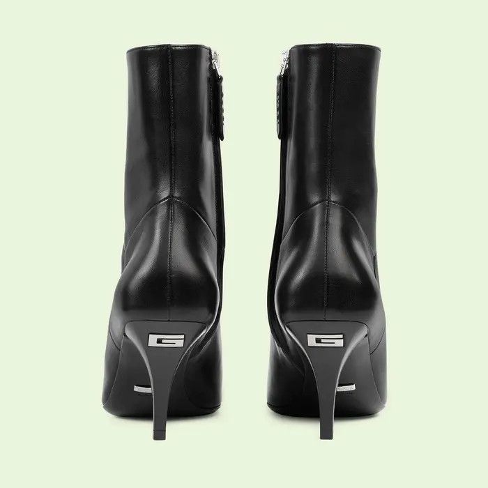 Gucci o1s1wg110425 Leather Boots in Black Size US 4.5 / IT 34.5 - 4 Thumbnail