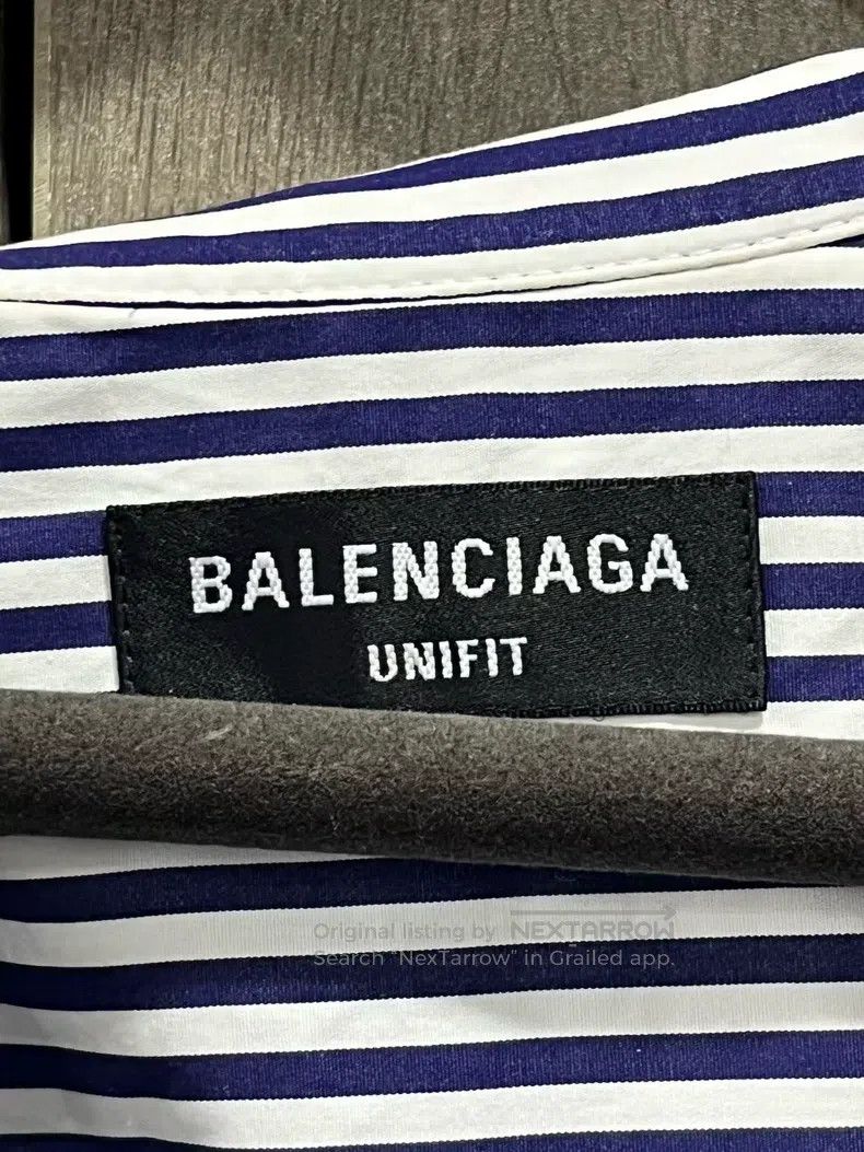 Balenciaga Balenciaga Striped Loose Fit Shirt Size US XXS / EU 40 - 3 Thumbnail