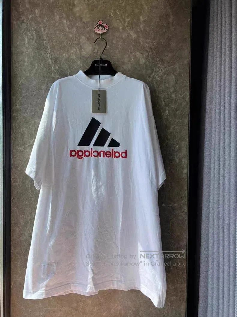 Balenciaga adidas collaboration print short-sleeved T-shir