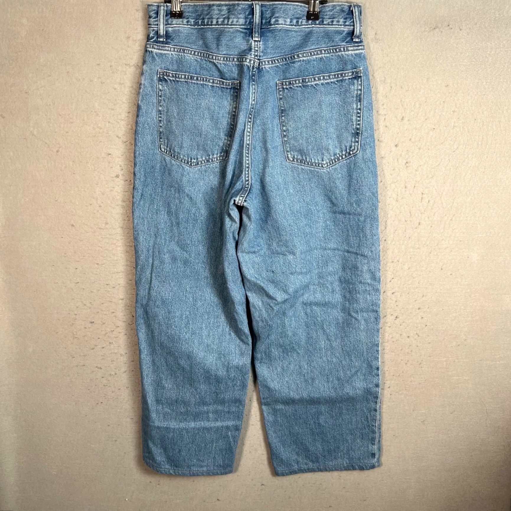 Uniqlo Uniqlo Mens Size 30 Cropped Blue Straight Leg Denim Jeans 100% Cotton Size US 30 / EU 46 - 2 Thumbnail