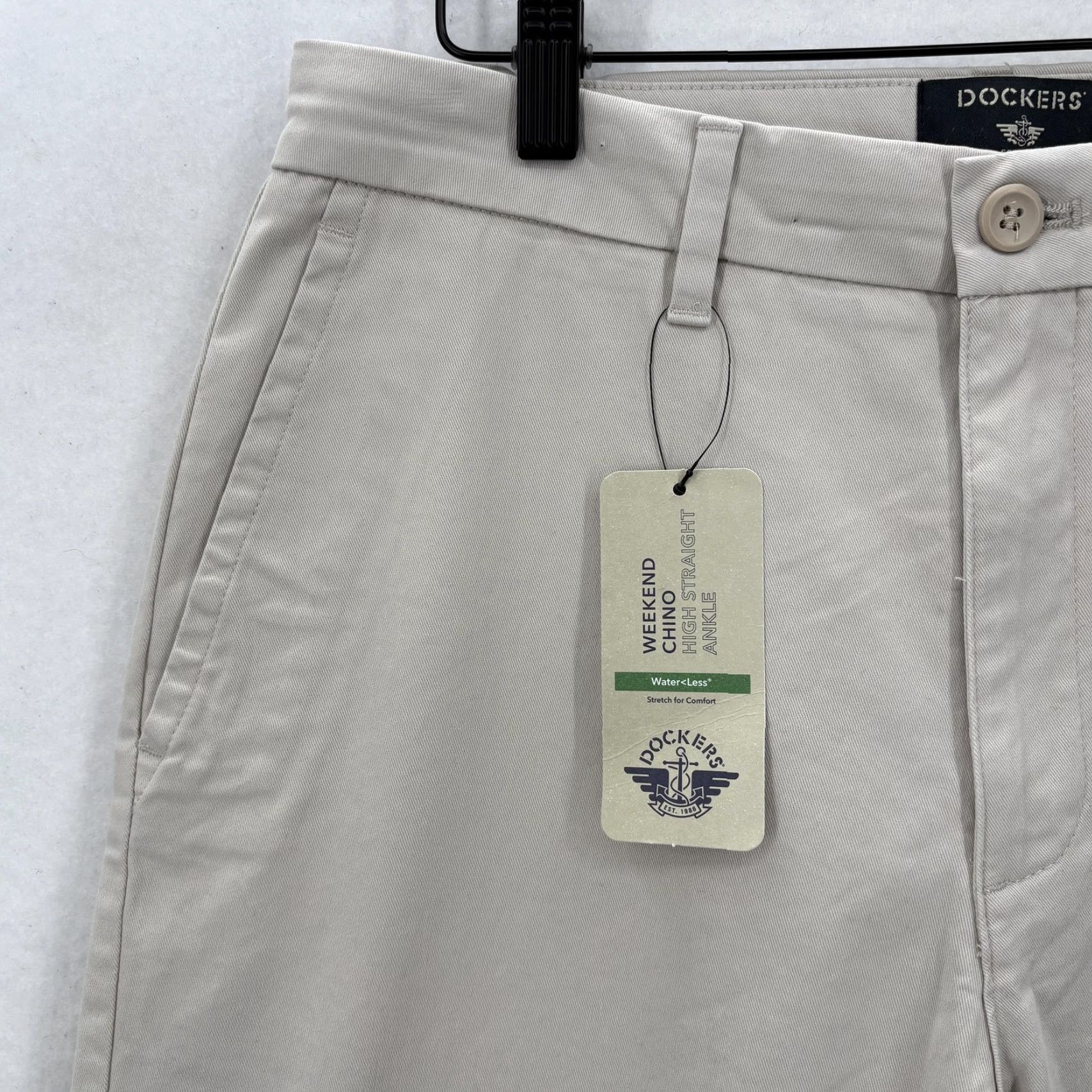 Dockers VINTAGE Dockers Pants Womens 30 Khaki Weekend Chino High Straight Ankle Stretch Workwear Size 30" / US 8 / IT 44 - 3 Thumbnail