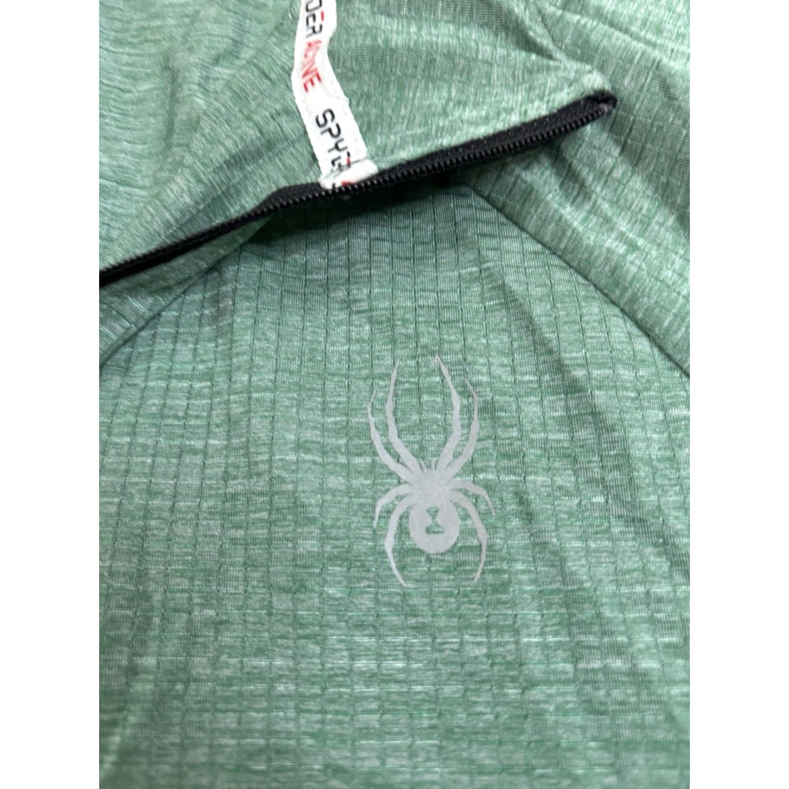 Spyder Spyder Active Pullover Mens Large Green ProWB Stretch Athletic Quarter Zip Top Size US L / EU 52-54 / 3 - 2 Thumbnail