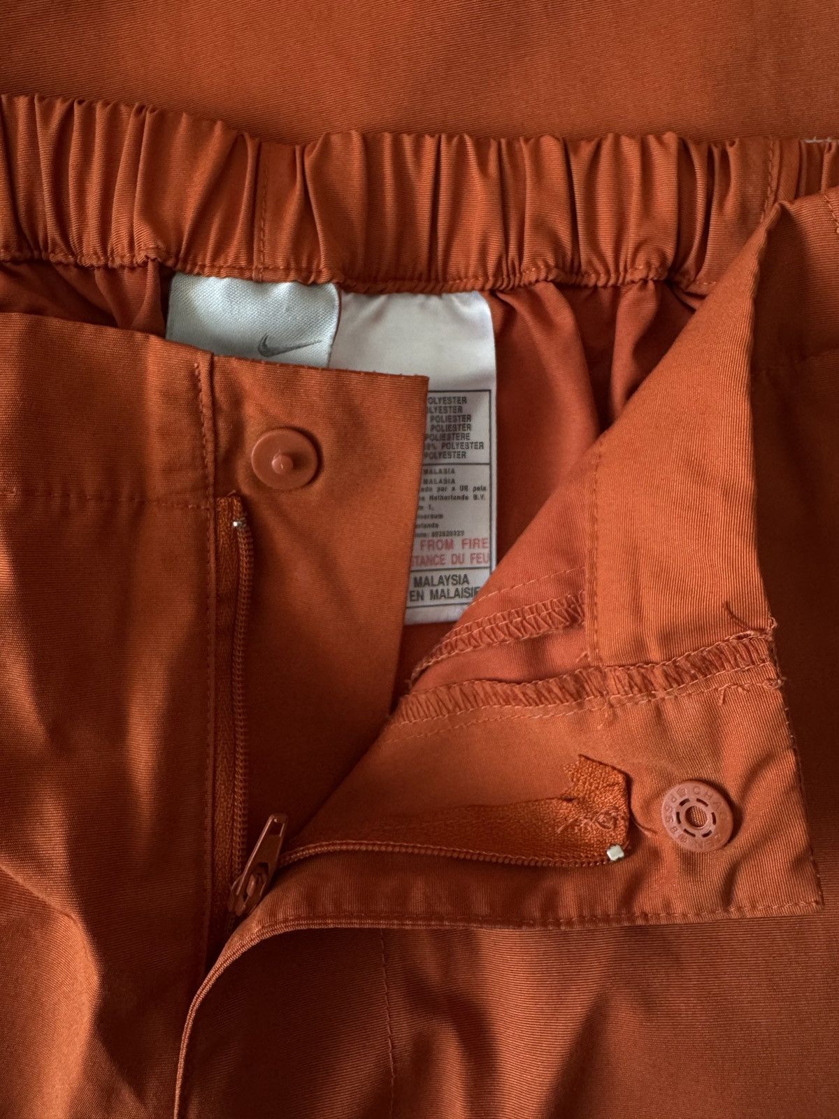 Nike 🔥🔥 Vintage Nike Orange Nylon Pants Size 30" / US 8 / IT 44 - 9 Thumbnail