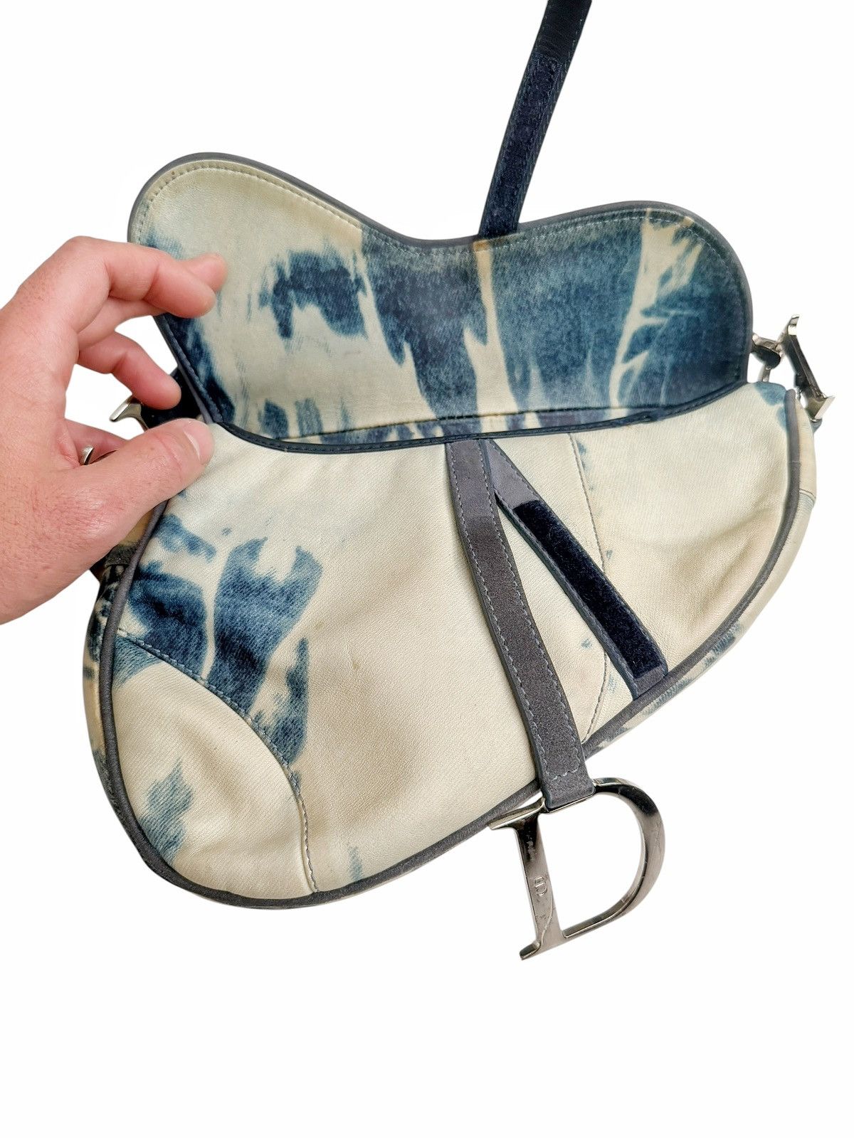 Dior Galliano Tie Dye Trompe L’oeil Saddle Bag Size ONE SIZE - 10 Thumbnail