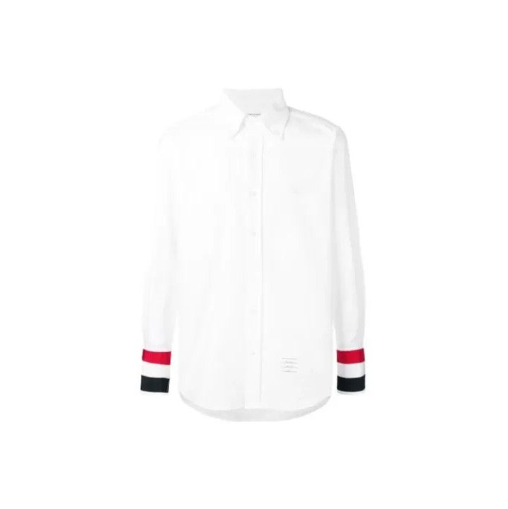 Thom Browne Thom Browne Long Sleeve Striped Cuff Shirt Size US S / EU 44-46 / 1 - 1 Thumbnail