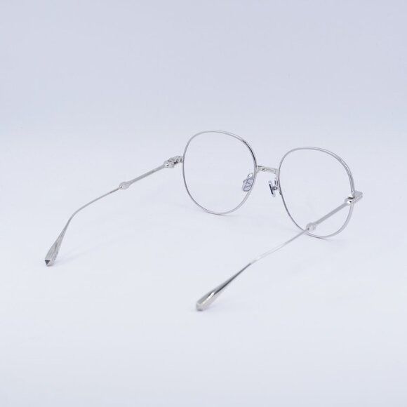 Valentino Valentino V-STUD-III VLX-136B Eyeglasses Silver 56mm Round Size ONE SIZE - 6 Thumbnail